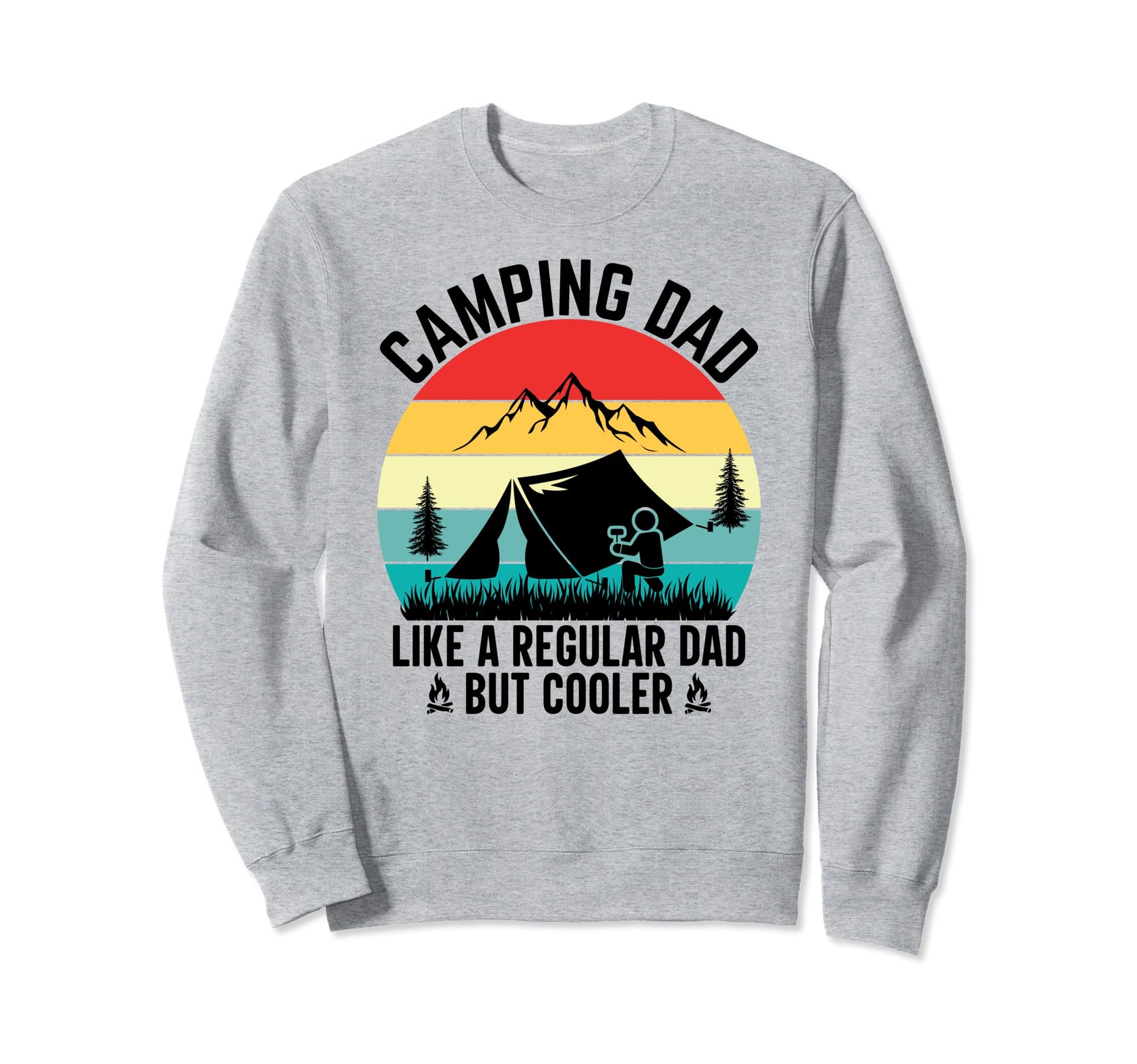 Camping Dad Fathers Day Dad Sweatshirt - Minimalist Print for Adults - T-Shirt, Sweatshirt, Hoodie