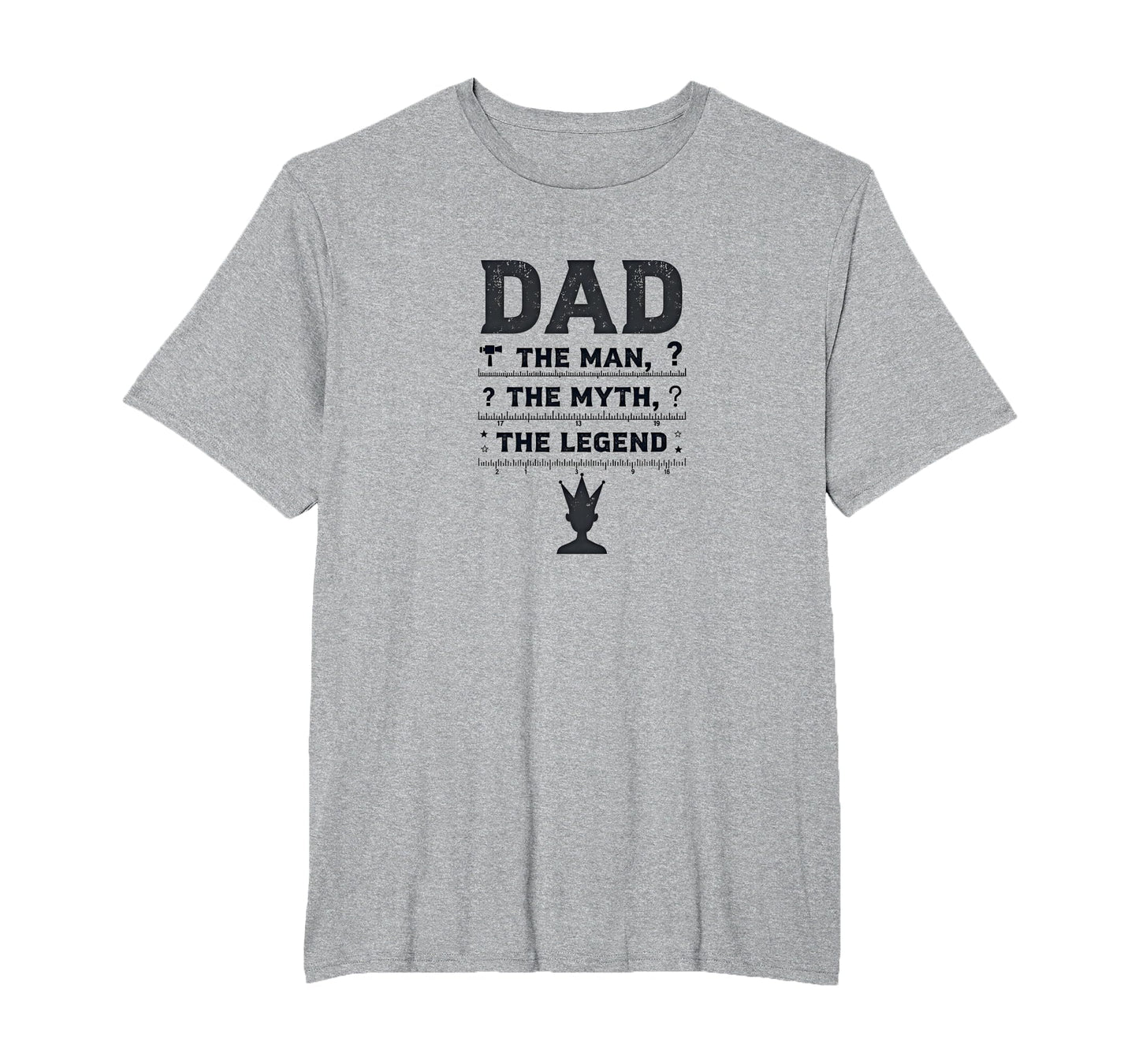 Funny Dads Dad Myth Legend Crown T-Shirt - Aesthetic Graphic for Adults - T-Shirt, Sweatshirt, Hoodie