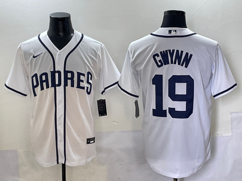 Men's San Diego Padres Tony Gwynn White Limited Player Jersey baseball jersey product view 1