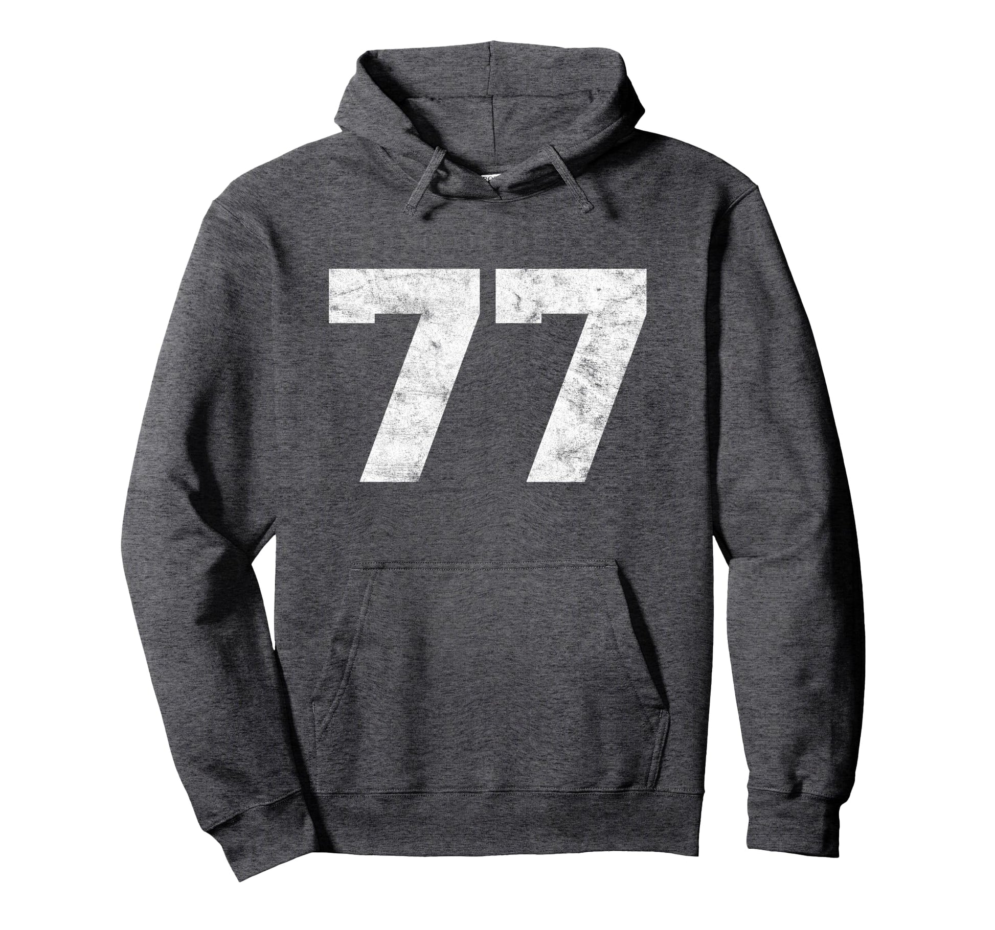 Lucky Number 77 Birthday Sports Player Hoodie - Novelty Apparel for Adults - T-Shirt, Sweatshirt, Hoodie