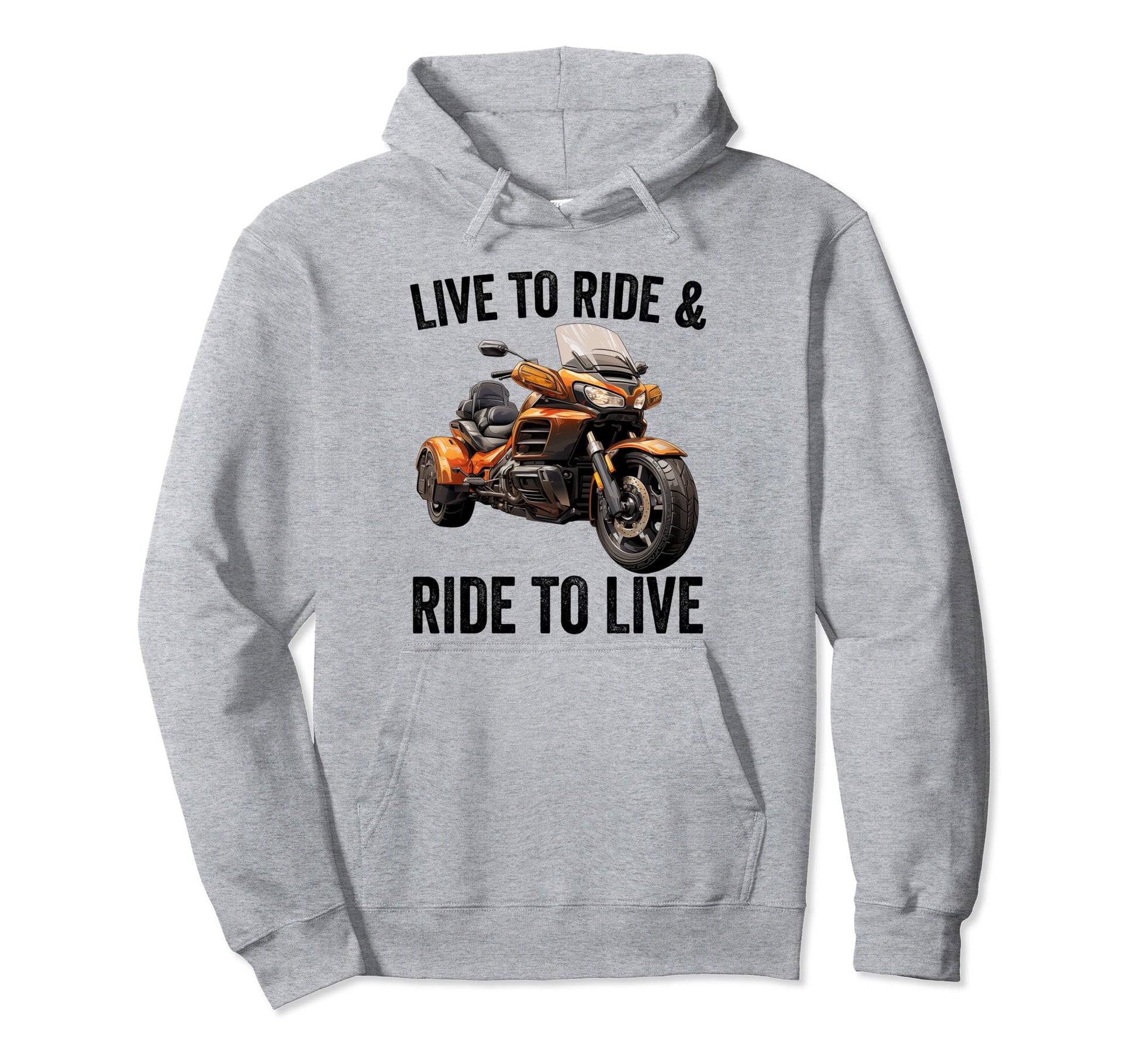 Motorcycle Trike 3 Wheels Biker Funny Hoodie - Custom Art Print Unisex - T-Shirt, Sweatshirt, Hoodie