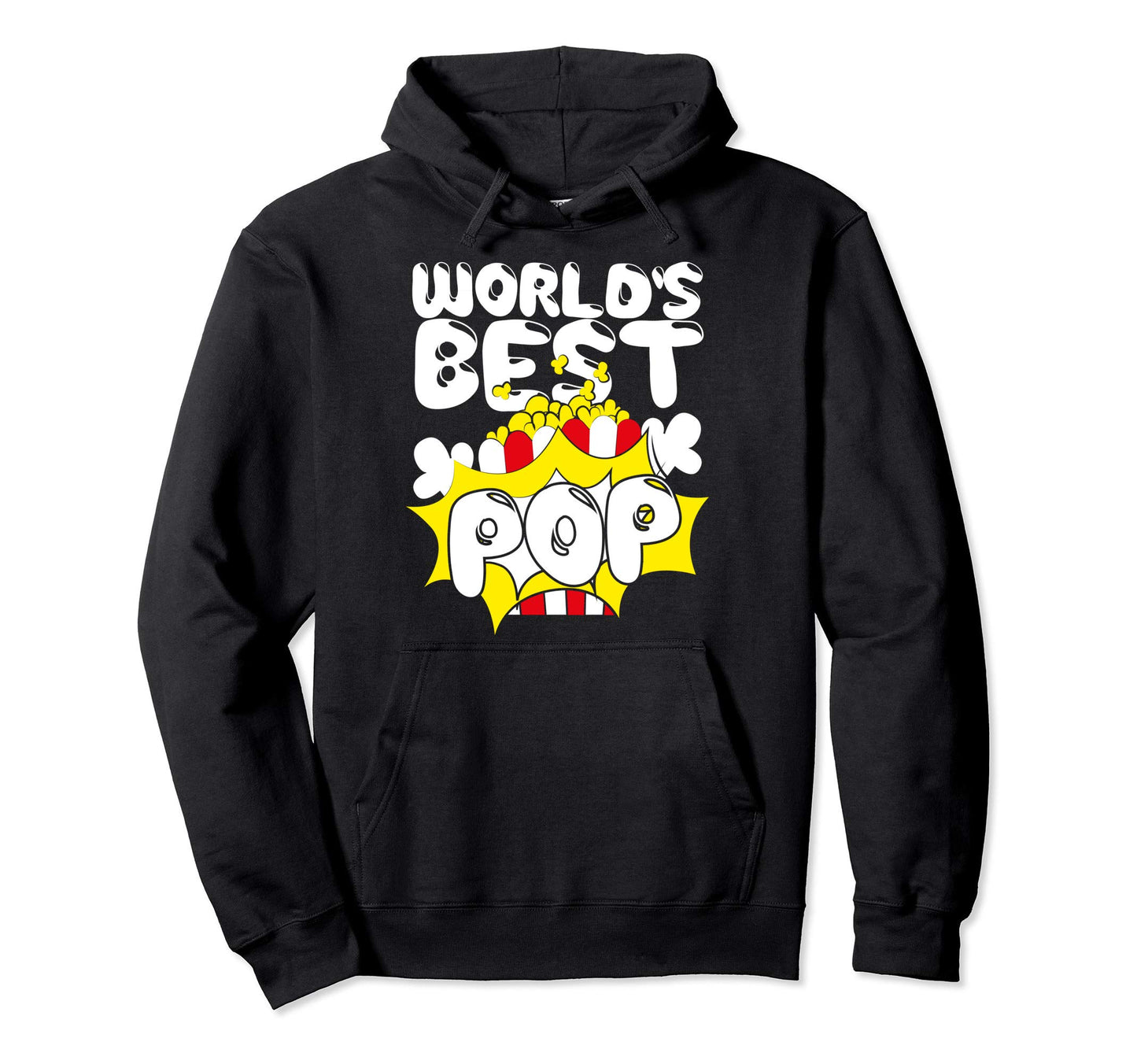 Worlds Best Pop Popcorn Movie Best Hoodie - Minimalist Print for Adults - T-Shirt, Sweatshirt, Hoodie