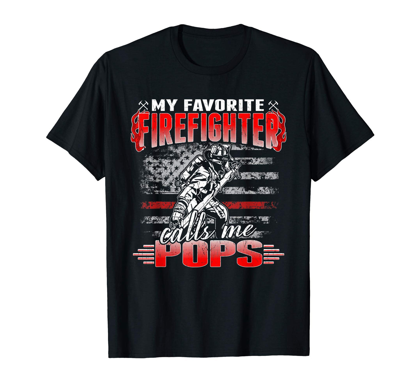 Mens My Favorite Firefighter Calls T-Shirt - Minimalist Print for Adults - T-Shirt, Sweatshirt, Hoodie