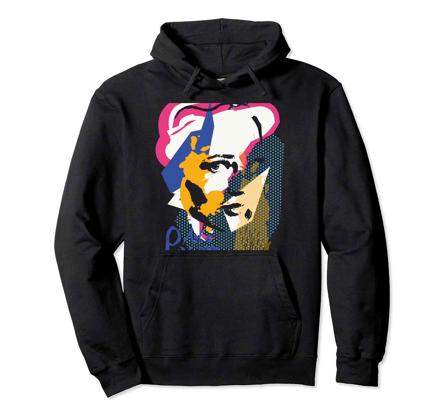 Pop Art 60S Love Face Portrait Hoodie - Novelty Apparel for Adults - T-Shirt, Sweatshirt, Hoodie