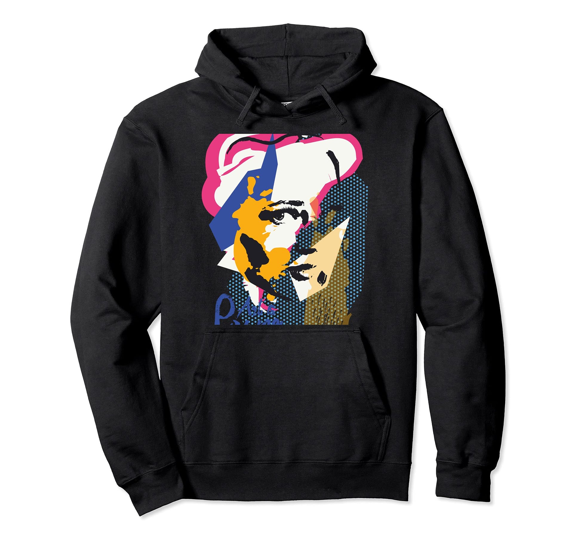 Pop Art 60S Love Face Portrait Hoodie - Novelty Apparel for Adults - T-Shirt, Sweatshirt, Hoodie
