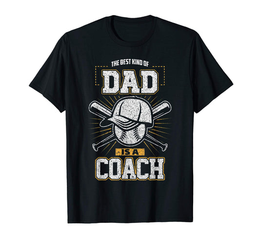 Best Dad Sports Coach Baseball T-Shirt - Novelty Apparel Men Women - T-Shirt, Sweatshirt, Hoodie