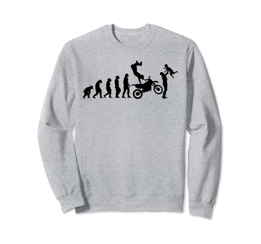 Biker Evolution Dad Motorcyclist Sweatshirt - Graphic Print for Adults - T-Shirt, Sweatshirt, Hoodie
