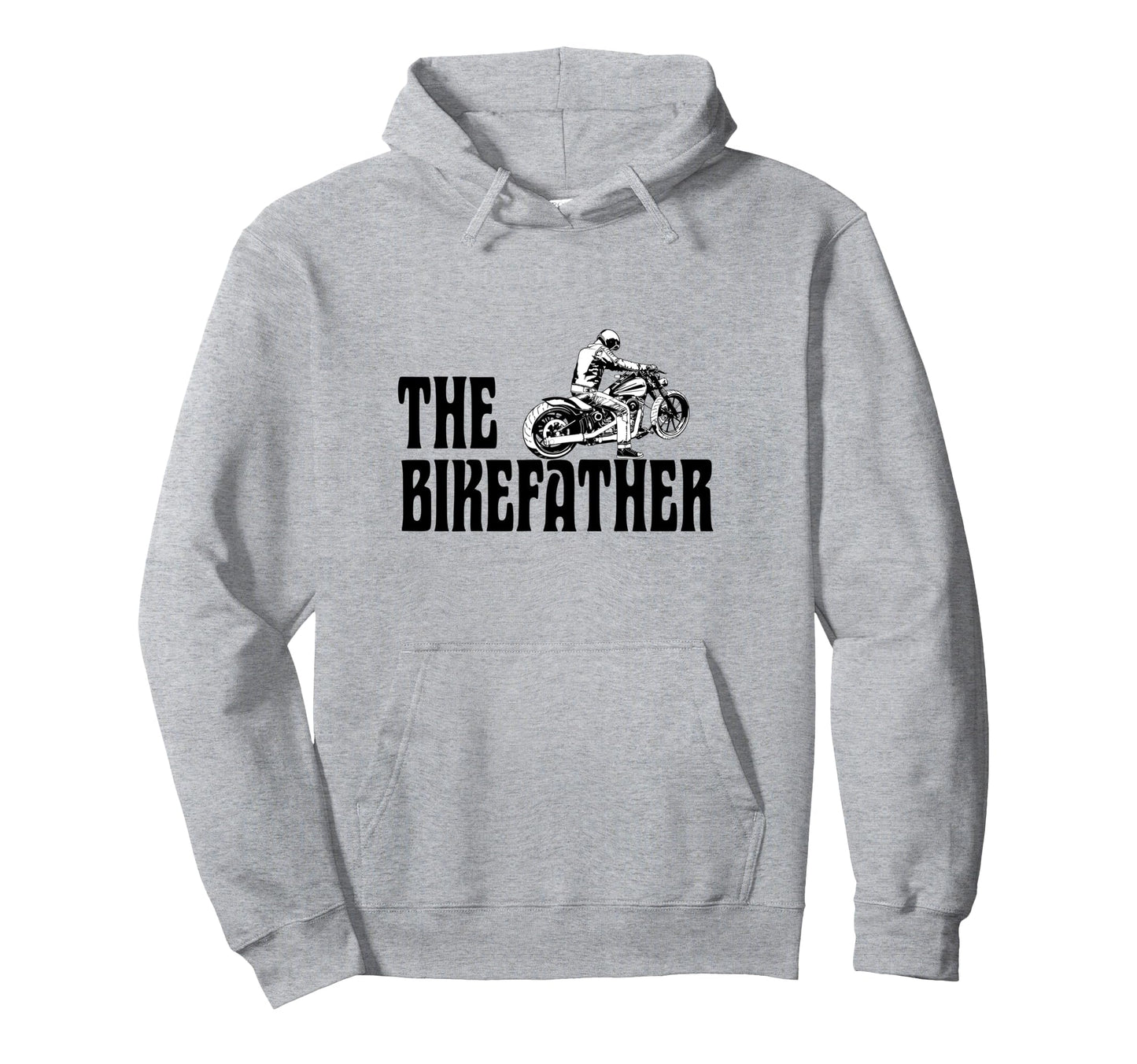 Biker Bikefather Biker Dad Funny Hoodie - Minimalist Print for Adults - T-Shirt, Sweatshirt, Hoodie