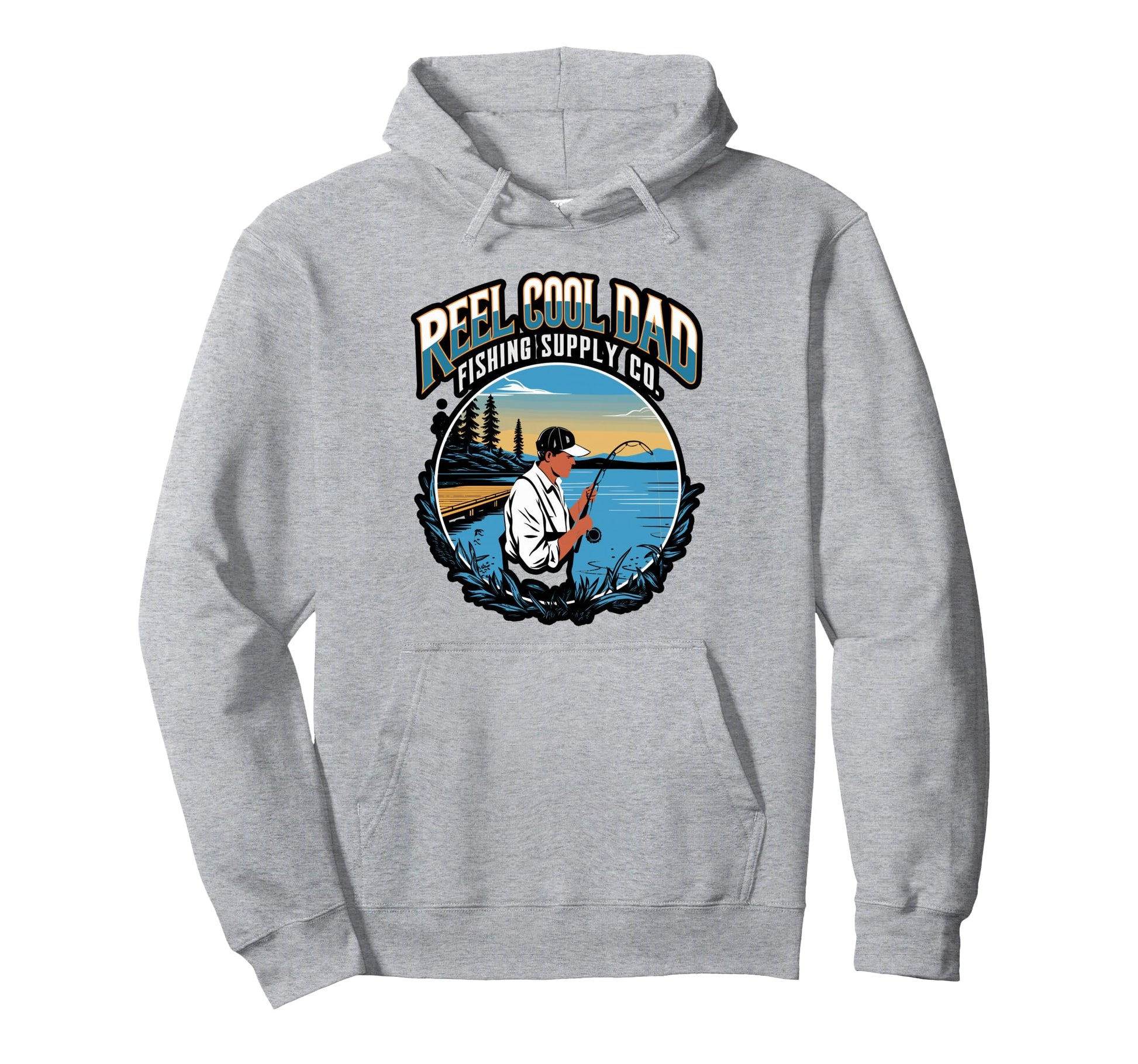 Reel Dad Funny Fishing Hoodie - Unique Graphic Men Women - T-Shirt, Sweatshirt, Hoodie