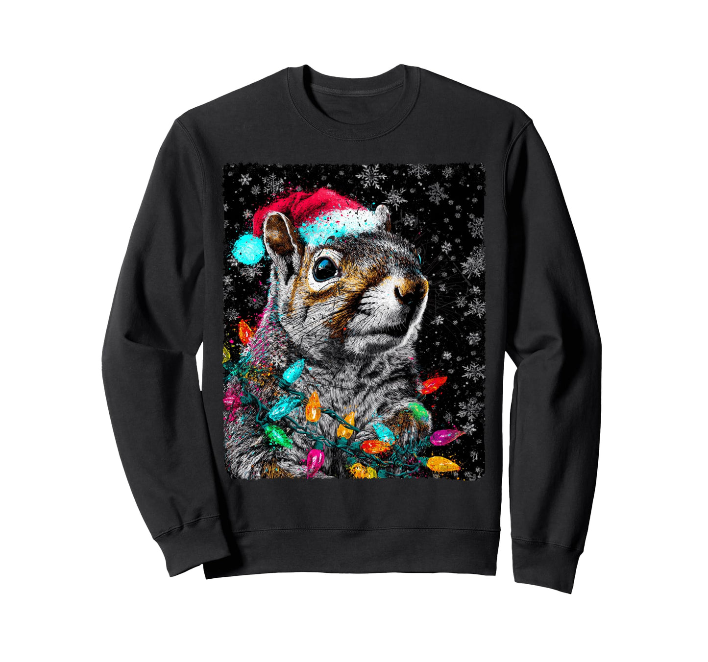 Pop Art Squirrel Winter Designer Sweatshirt - Graphic Print for Adults - T-Shirt, Sweatshirt, Hoodie