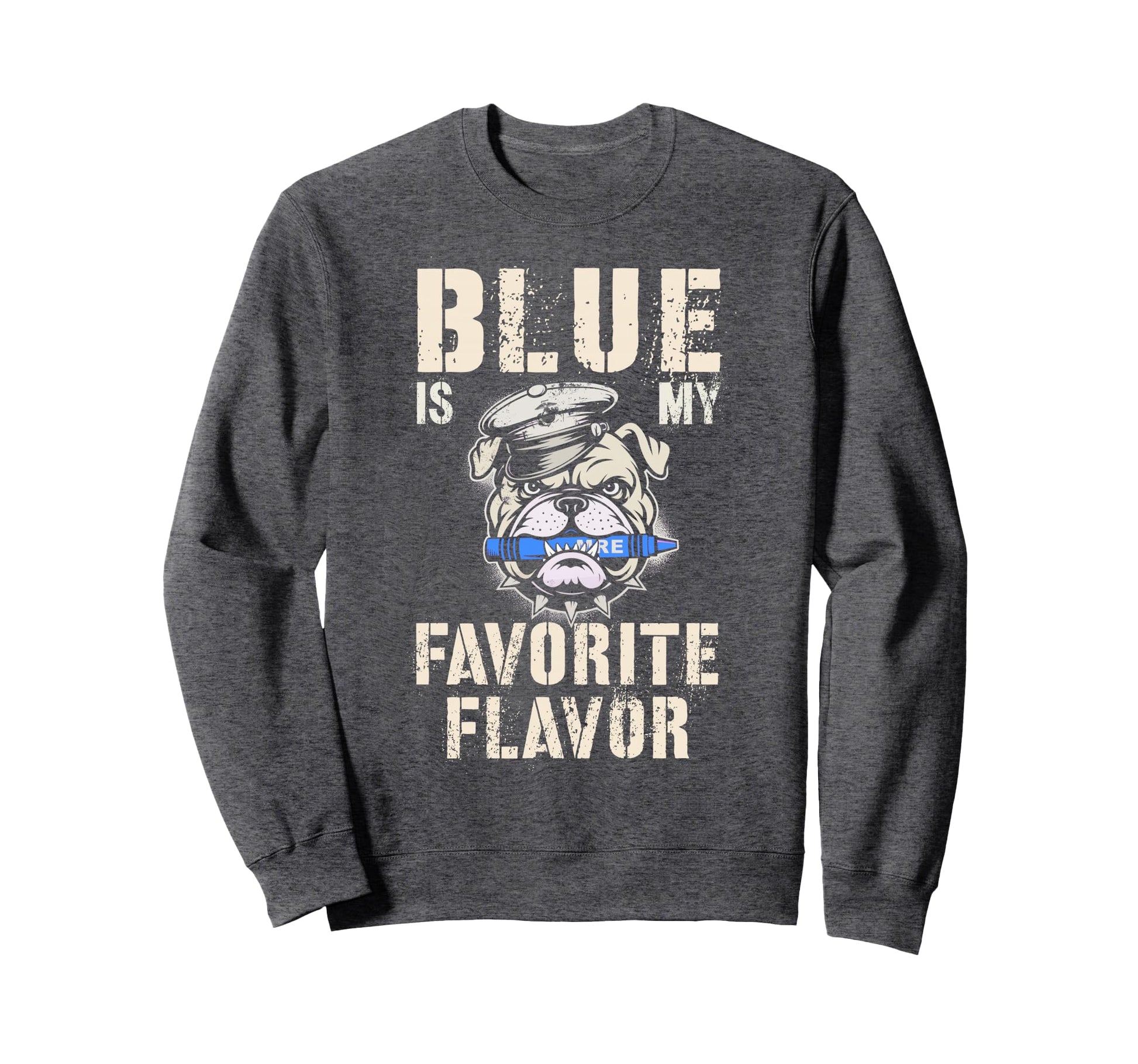 Blue Is My Favorite Flavor War Sweatshirt - Minimalist Print Men Women - T-Shirt, Sweatshirt, Hoodie