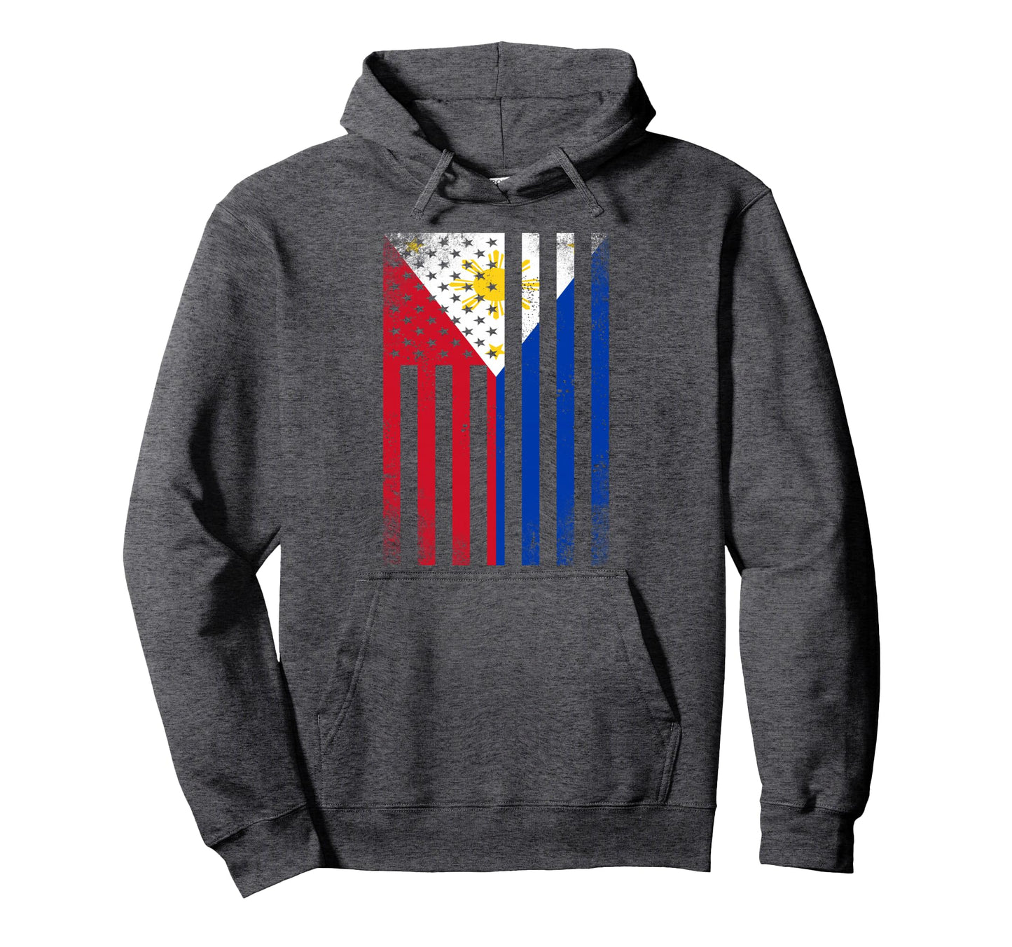Half Filipino Flag American Inside Me Usa Hoodie - Streetwear Style Unisex - T-Shirt, Sweatshirt, Hoodie