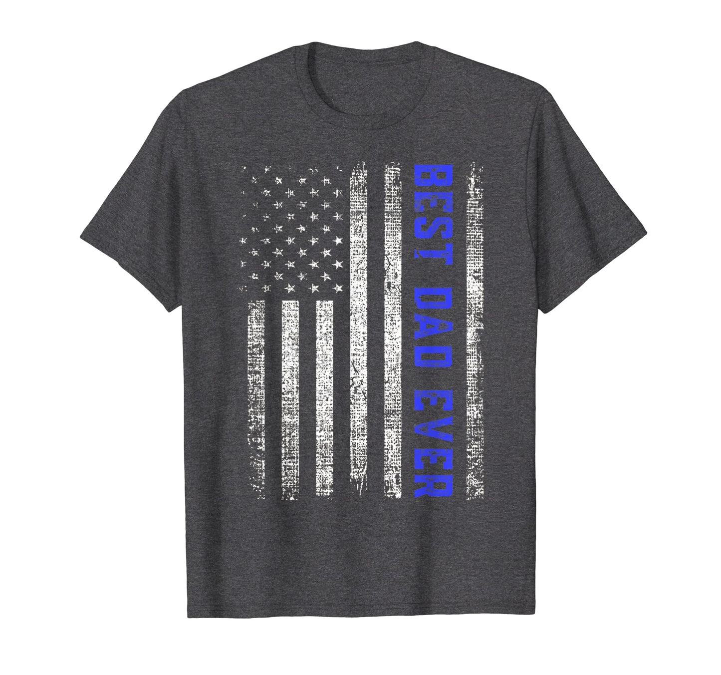 Mens Best Dad Ever American Flag Police T-Shirt - Minimalist Print Unisex - T-Shirt, Sweatshirt, Hoodie