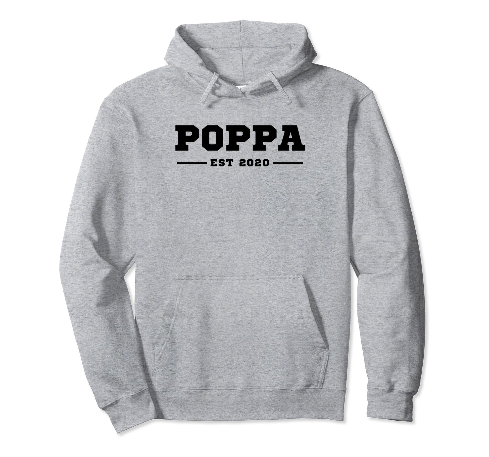 Funny Grandpa Soon To Be Poppa Est Hoodie - Casual Everyday Wear Unisex - T-Shirt, Sweatshirt, Hoodie