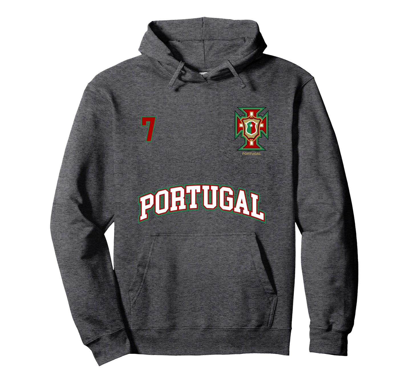 Portugal Number 7 Soccer Team Sports Hoodie - Unique Graphic Unisex - T-Shirt, Sweatshirt, Hoodie