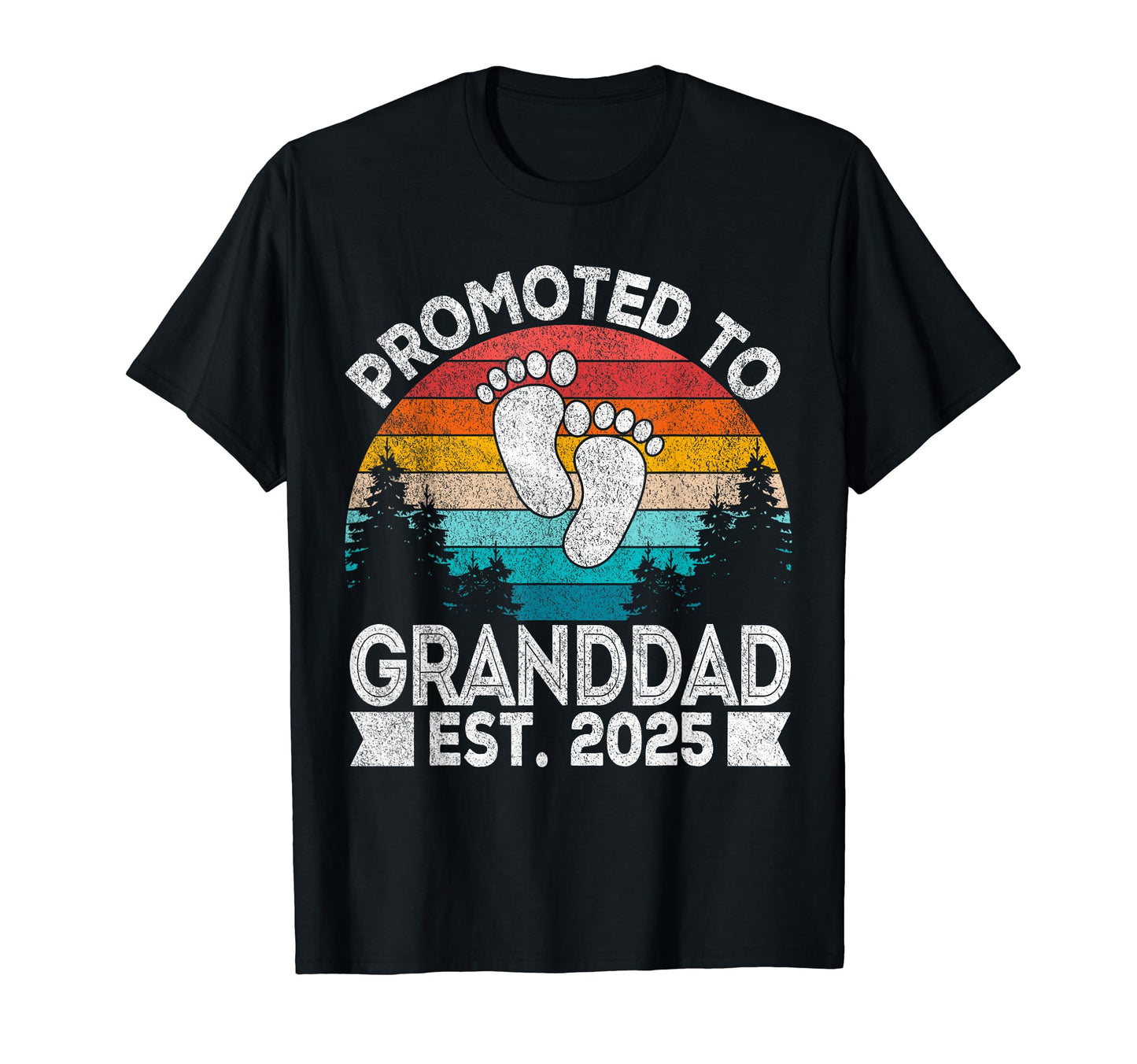 Promoted To Granddad Est 2025 T-Shirt - Fun Novelty Design for Adults - T-Shirt, Sweatshirt, Hoodie