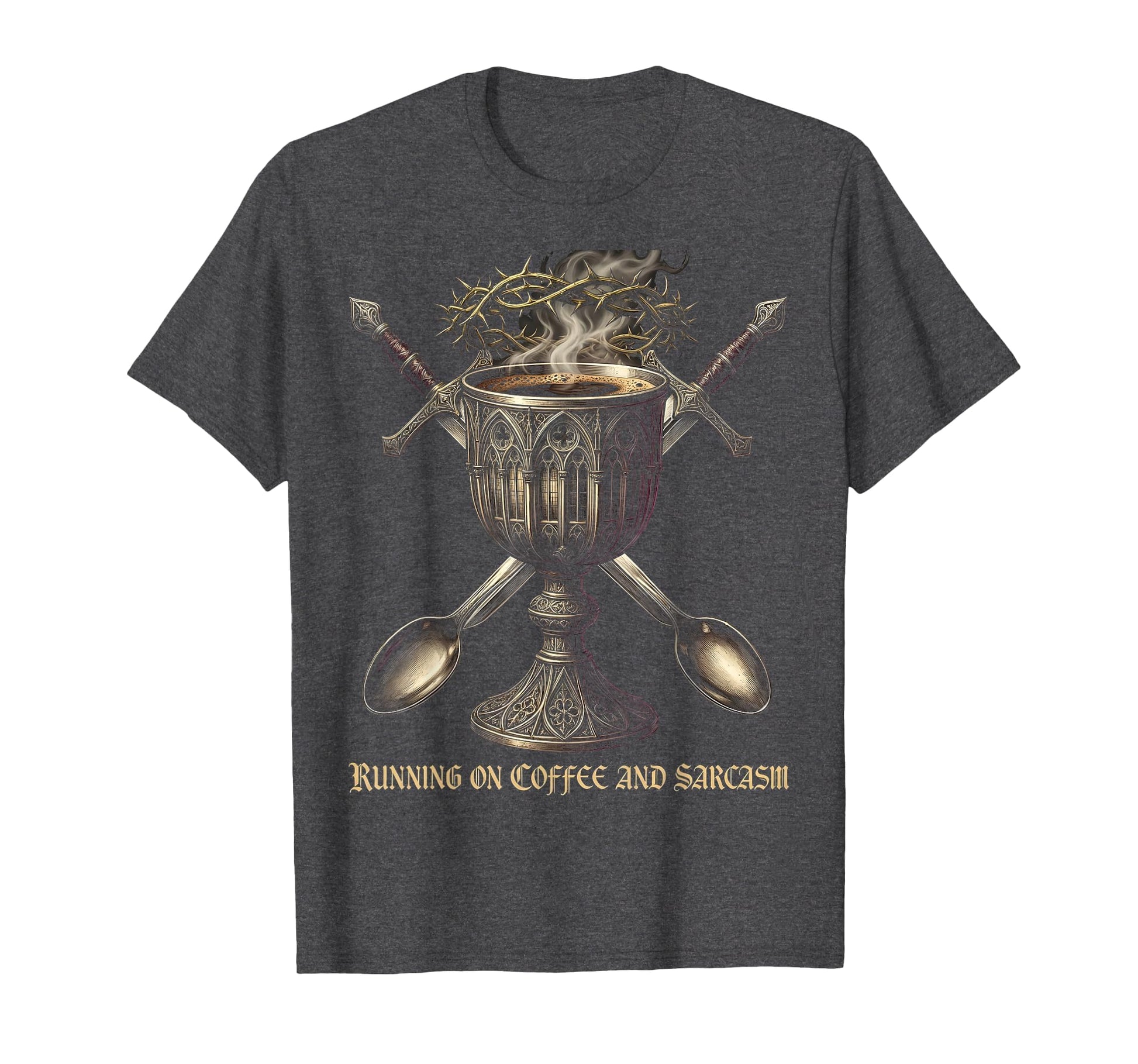 Running Coffee And Sarcasm Funny Dad T-Shirt - Unique Graphic Men Women - T-Shirt, Sweatshirt, Hoodie