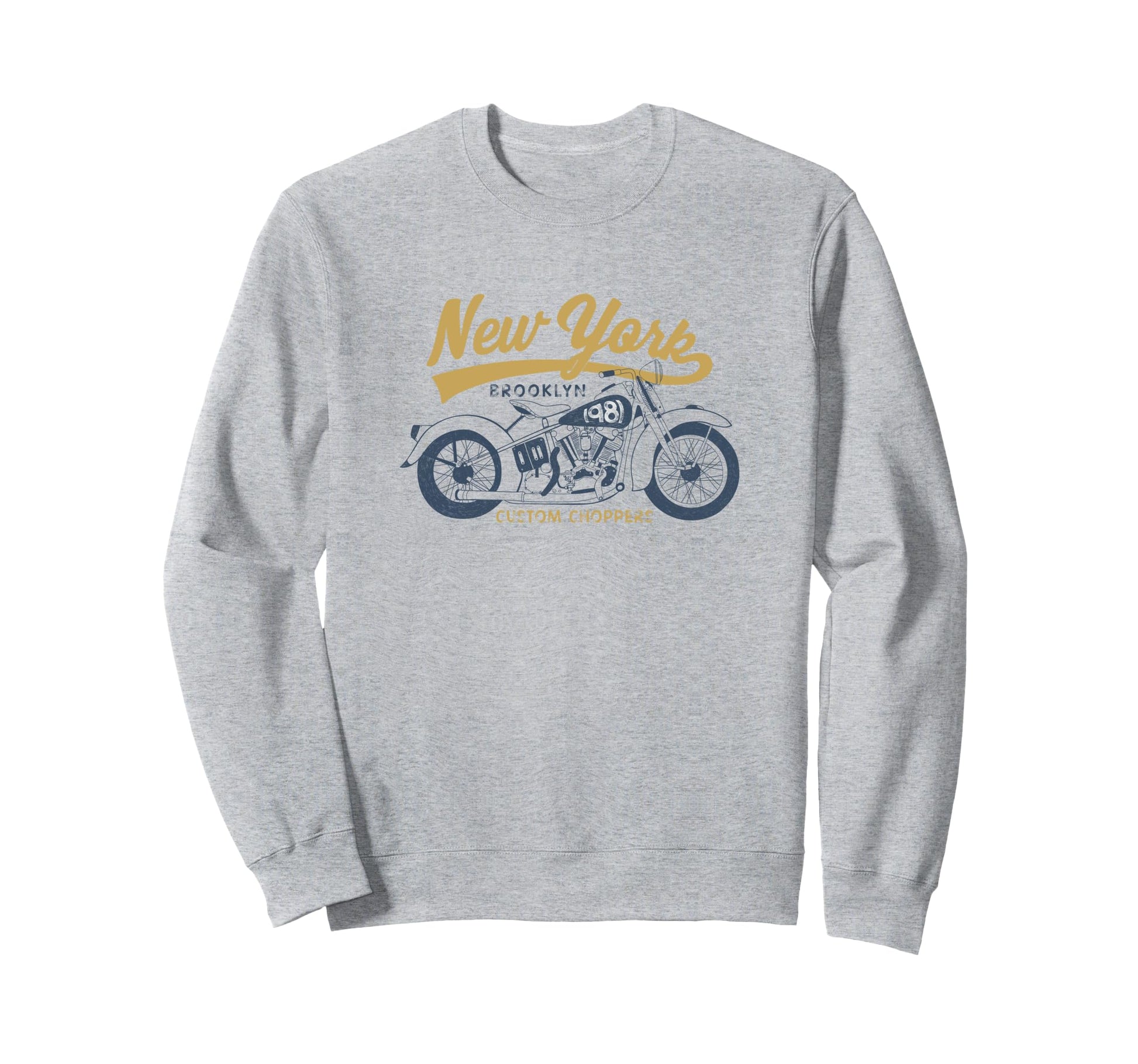 Motorcycle Brooklyn New York Sweatshirt - Minimalist Print for Adults - T-Shirt, Sweatshirt, Hoodie
