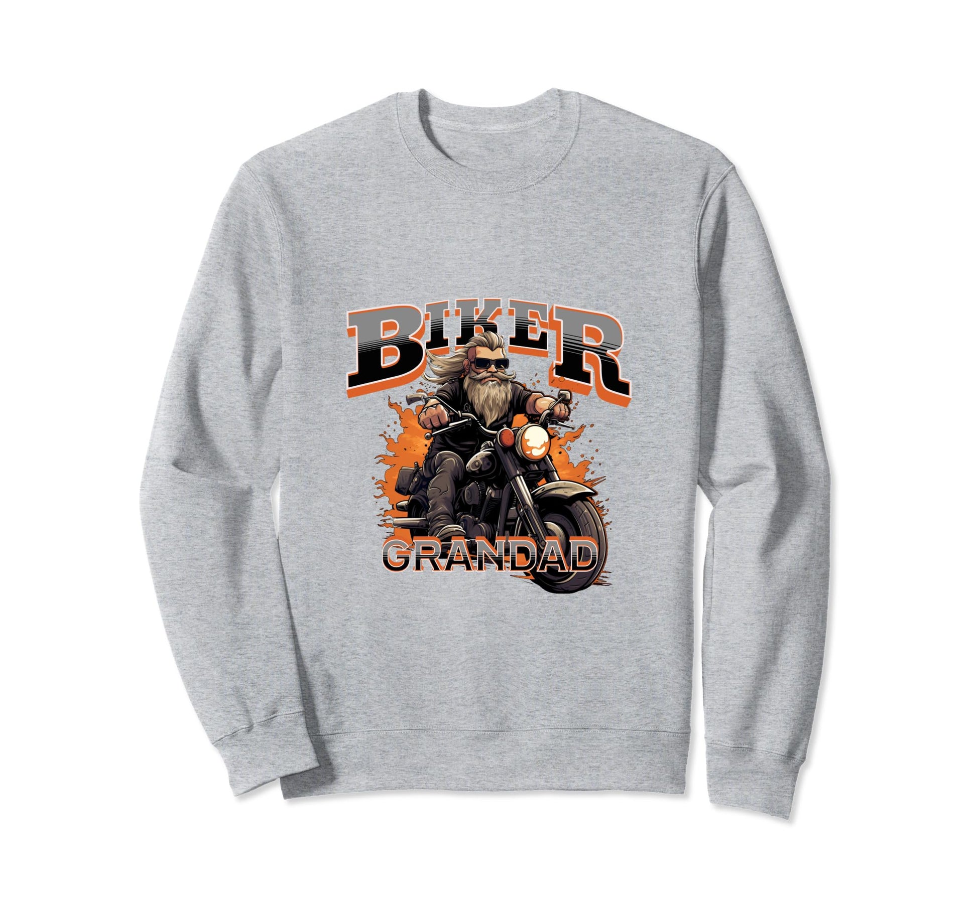 Mens Motorbike Biker Grandpa Sweatshirt - Trendy Graphic Men Women - T-Shirt, Sweatshirt, Hoodie