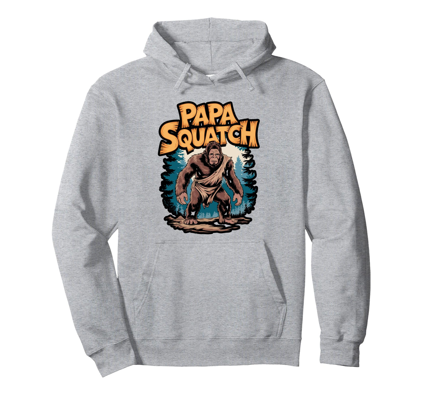 Papa Squatch Funny Bigfoot Dad Hoodie - Aesthetic Graphic Men Women - T-Shirt, Sweatshirt, Hoodie