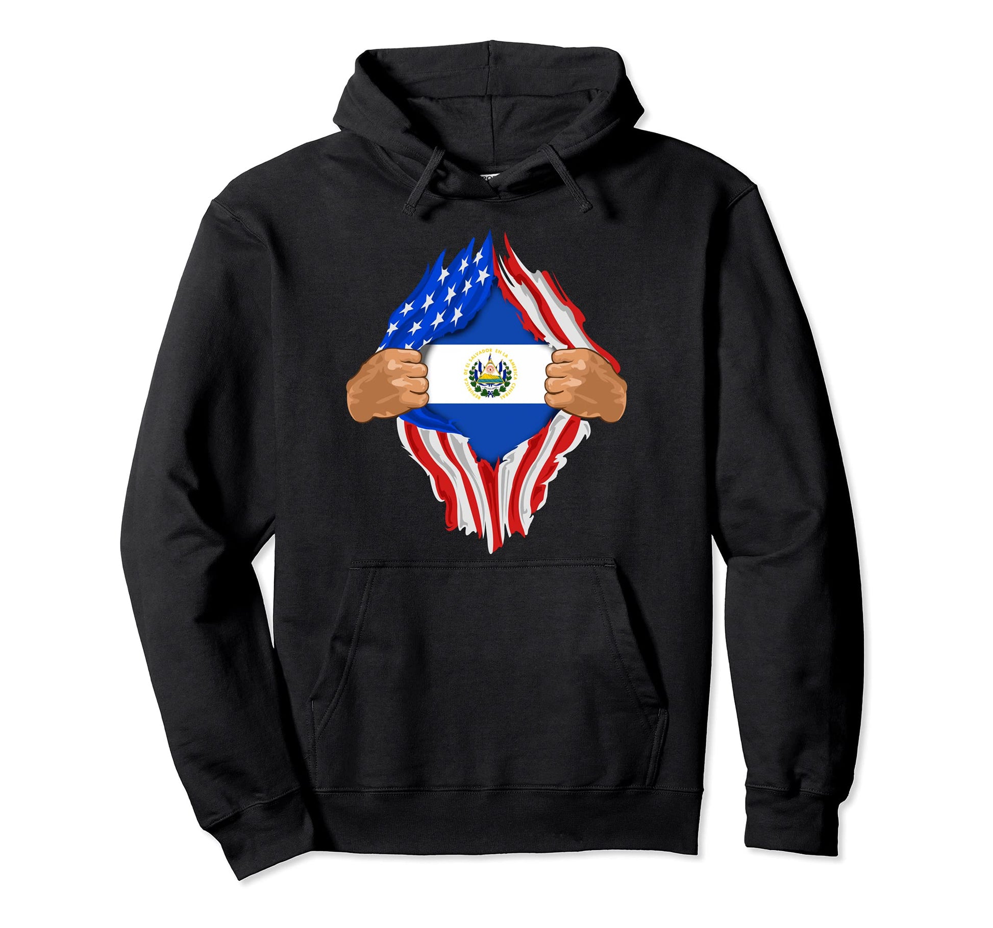 Salvadoran Blood Inside Me El Salvador Hoodie - Trendy Graphic Men Women - T-Shirt, Sweatshirt, Hoodie