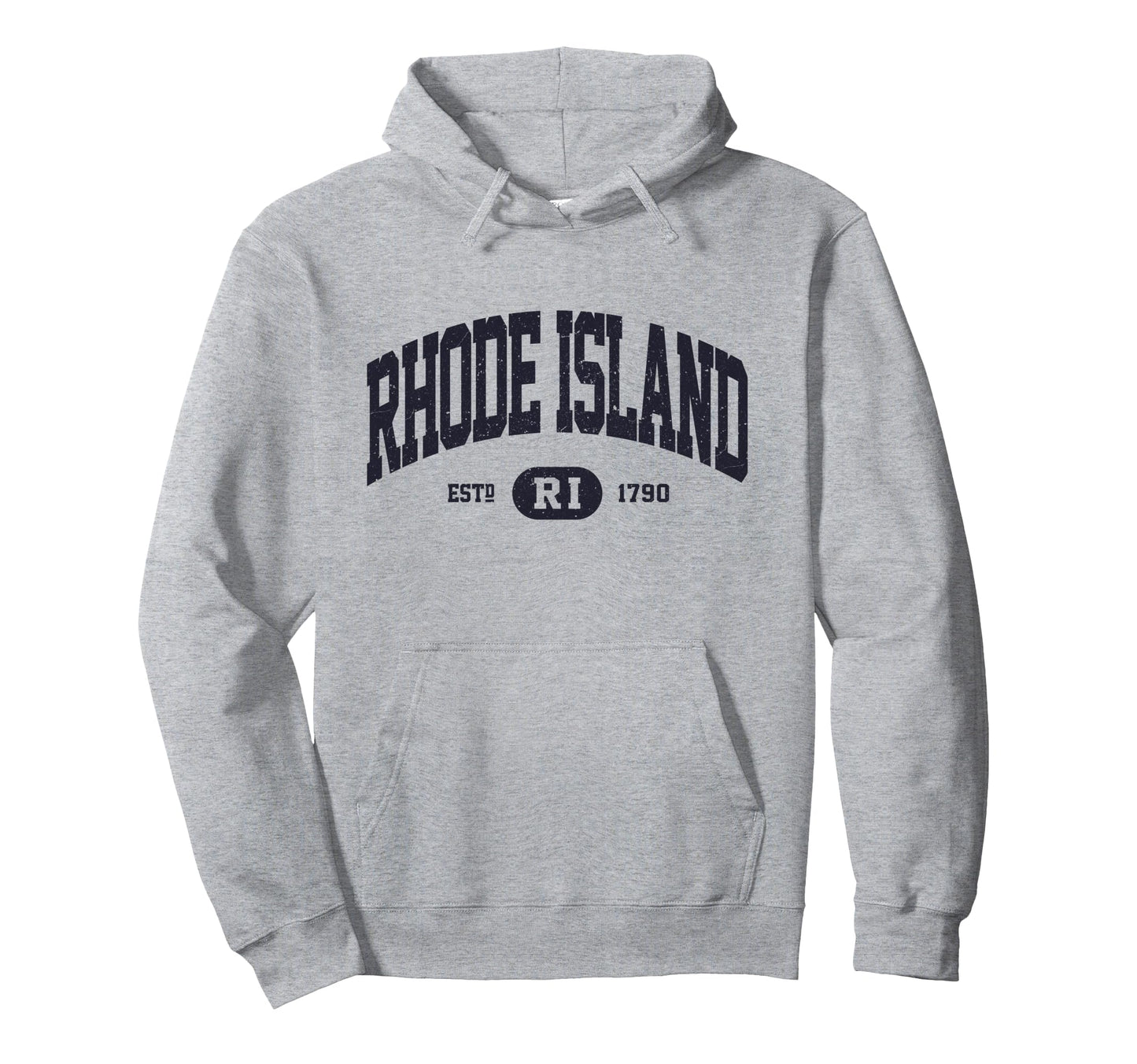 Navy Rhode Island Hoodie - Graphic Print Unisex - T-Shirt, Sweatshirt, Hoodie