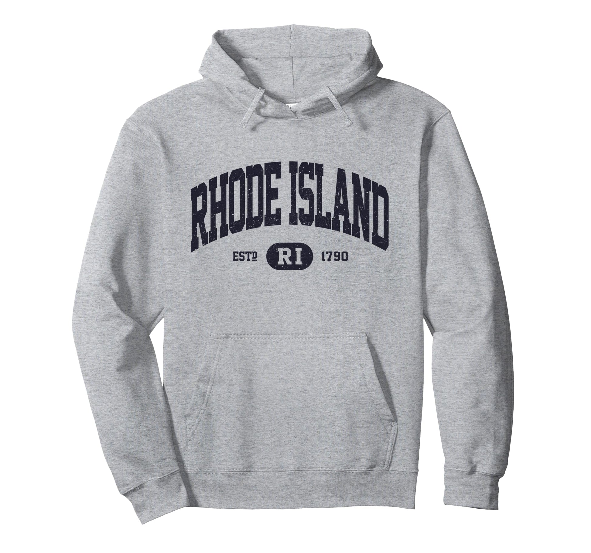 Navy Rhode Island Hoodie - Graphic Print Unisex - T-Shirt, Sweatshirt, Hoodie