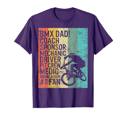 Bmx Dad Coach Medic Riding Buddy 1 T-Shirt - Custom Art Print for Adults - T-Shirt, Sweatshirt, Hoodie