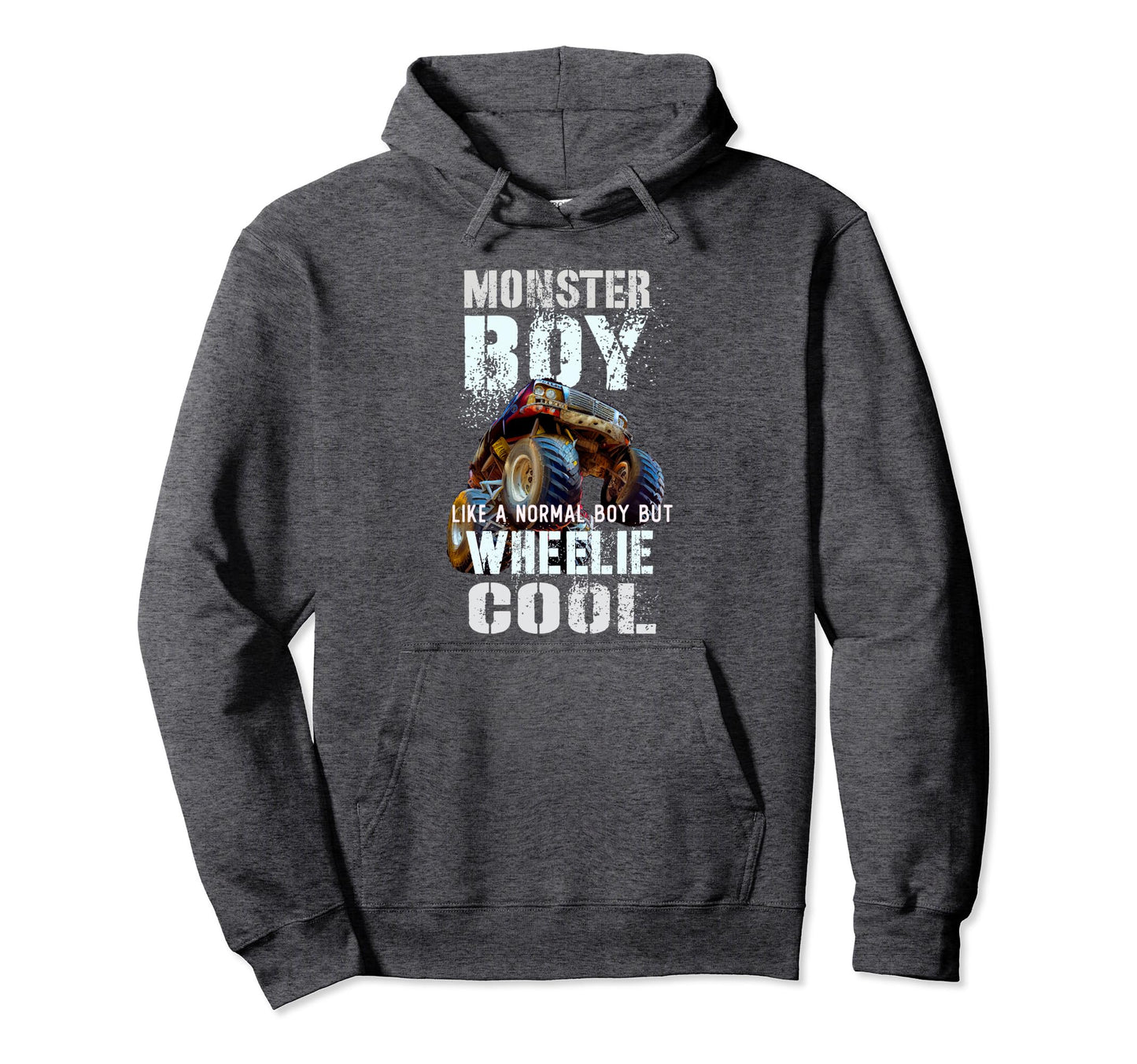 Monster Truck Birthday Wheelie Mom Dad Hoodie - Graphic Print Unisex - T-Shirt, Sweatshirt, Hoodie