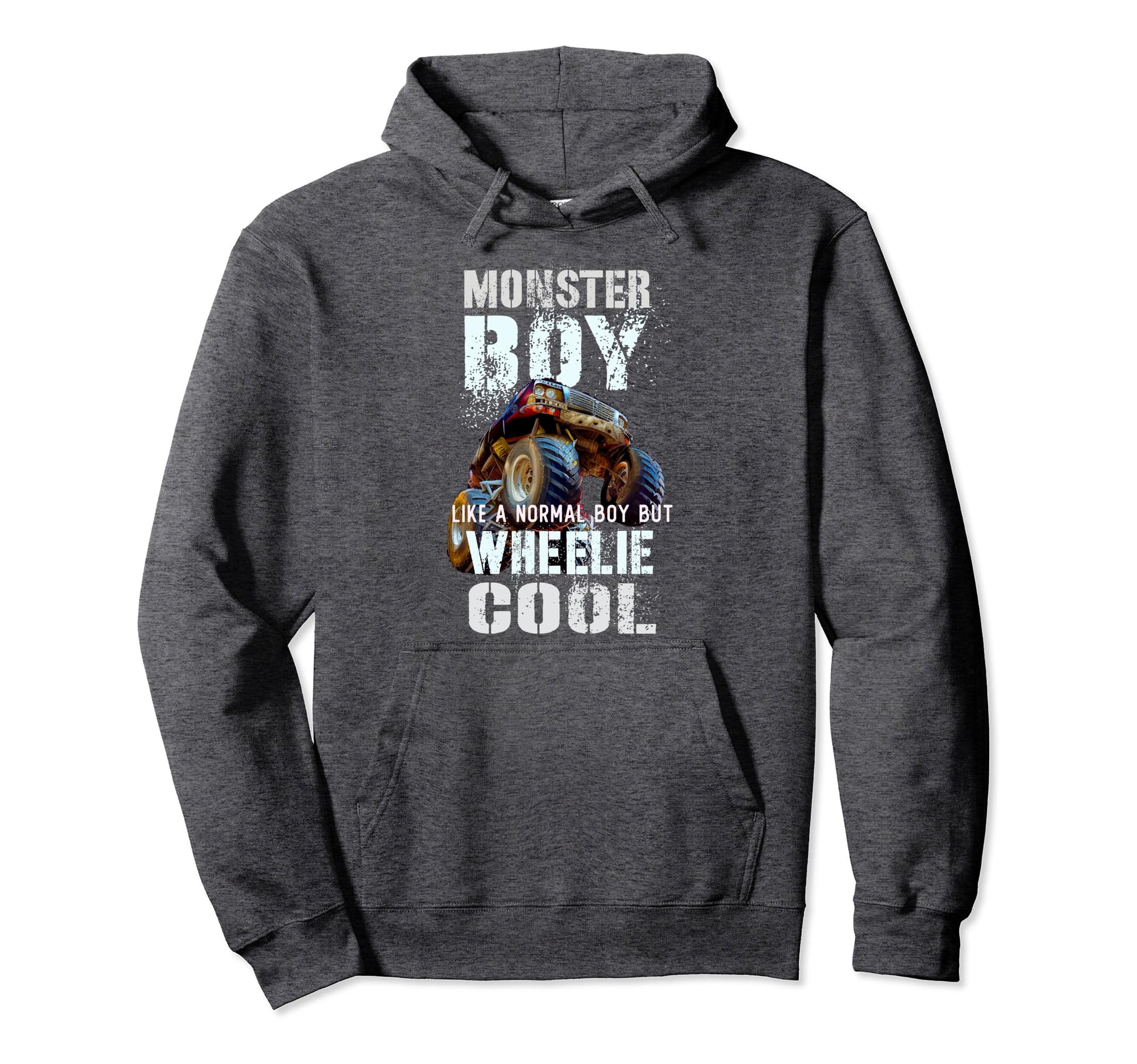 Monster Truck Birthday Wheelie Mom Dad Hoodie - Graphic Print Unisex - T-Shirt, Sweatshirt, Hoodie