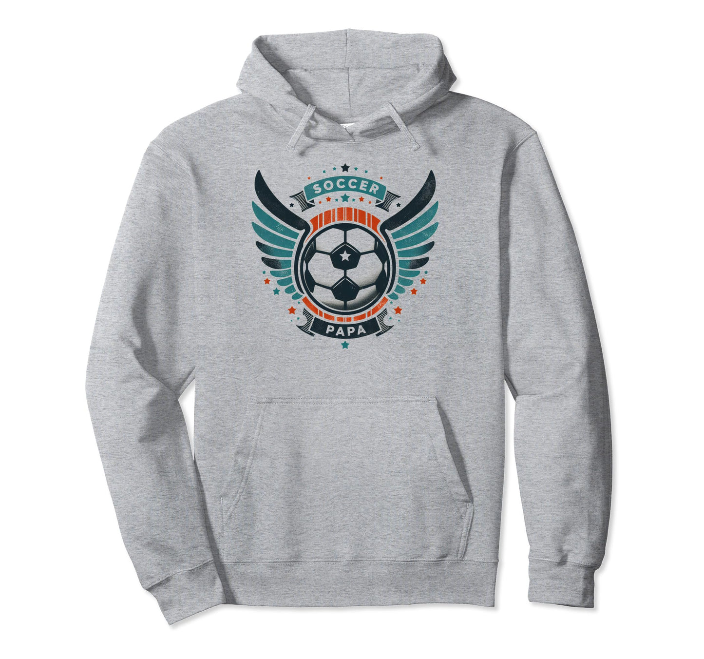 Soccer Papa Family Matching Dad Fathers Hoodie - Unique Graphic Men Women - T-Shirt, Sweatshirt, Hoodie