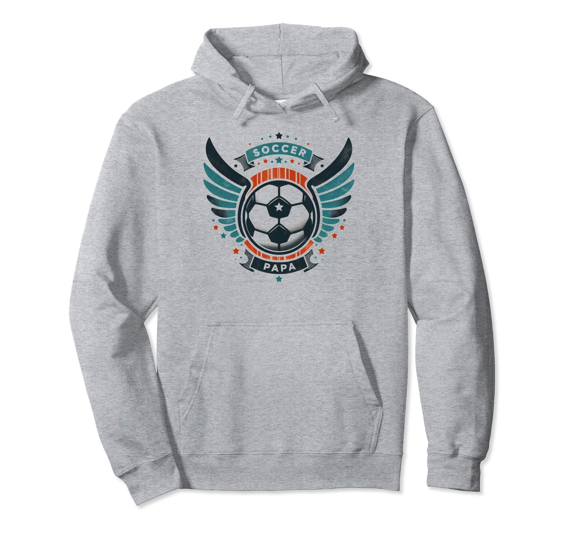 Soccer Papa Family Matching Dad Fathers Hoodie - Unique Graphic Men Women - T-Shirt, Sweatshirt, Hoodie