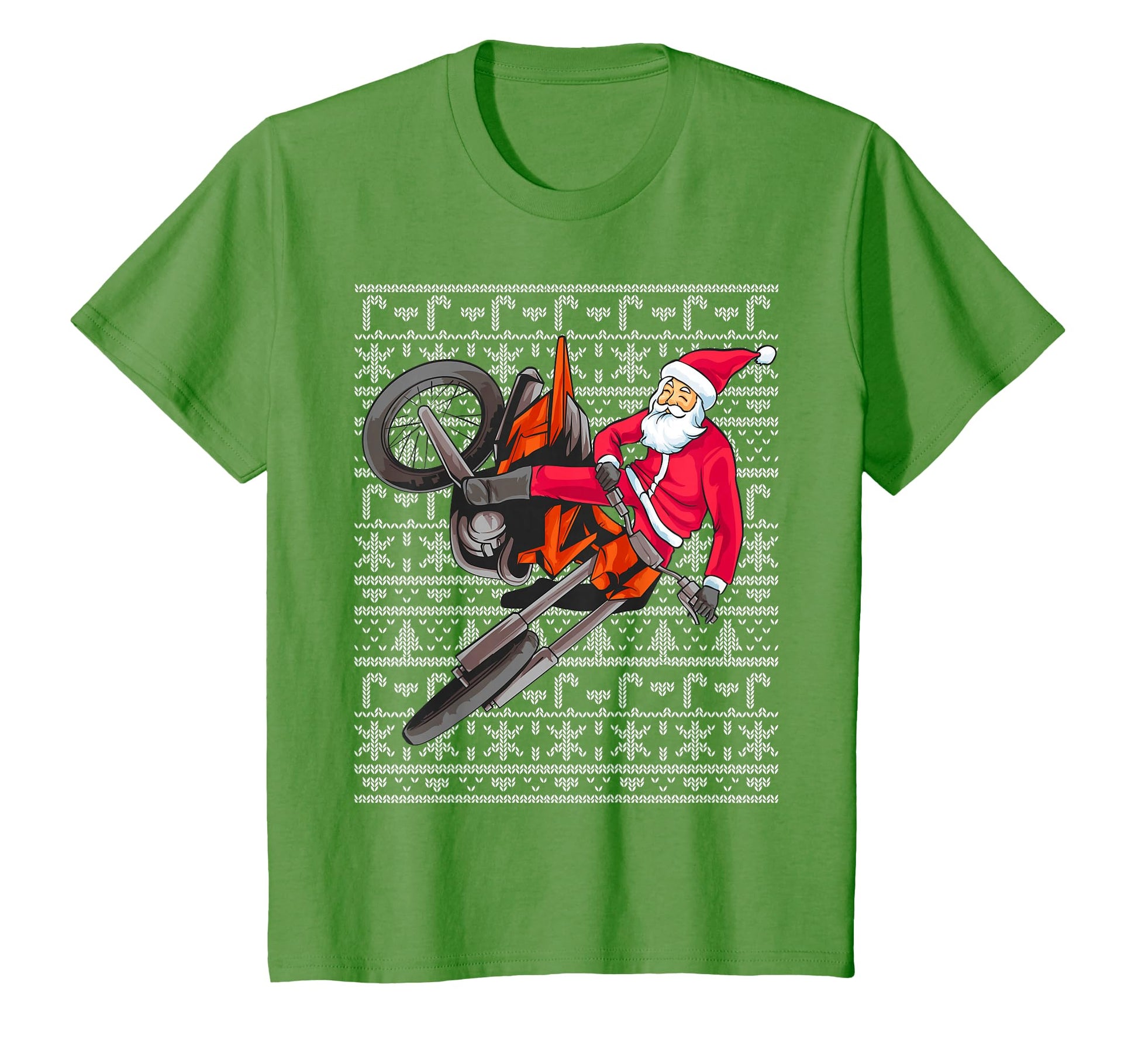 Motocross Santa Claus Ugly Dirt Bike T-Shirt - Trendy Graphic for Adults - T-Shirt, Sweatshirt, Hoodie