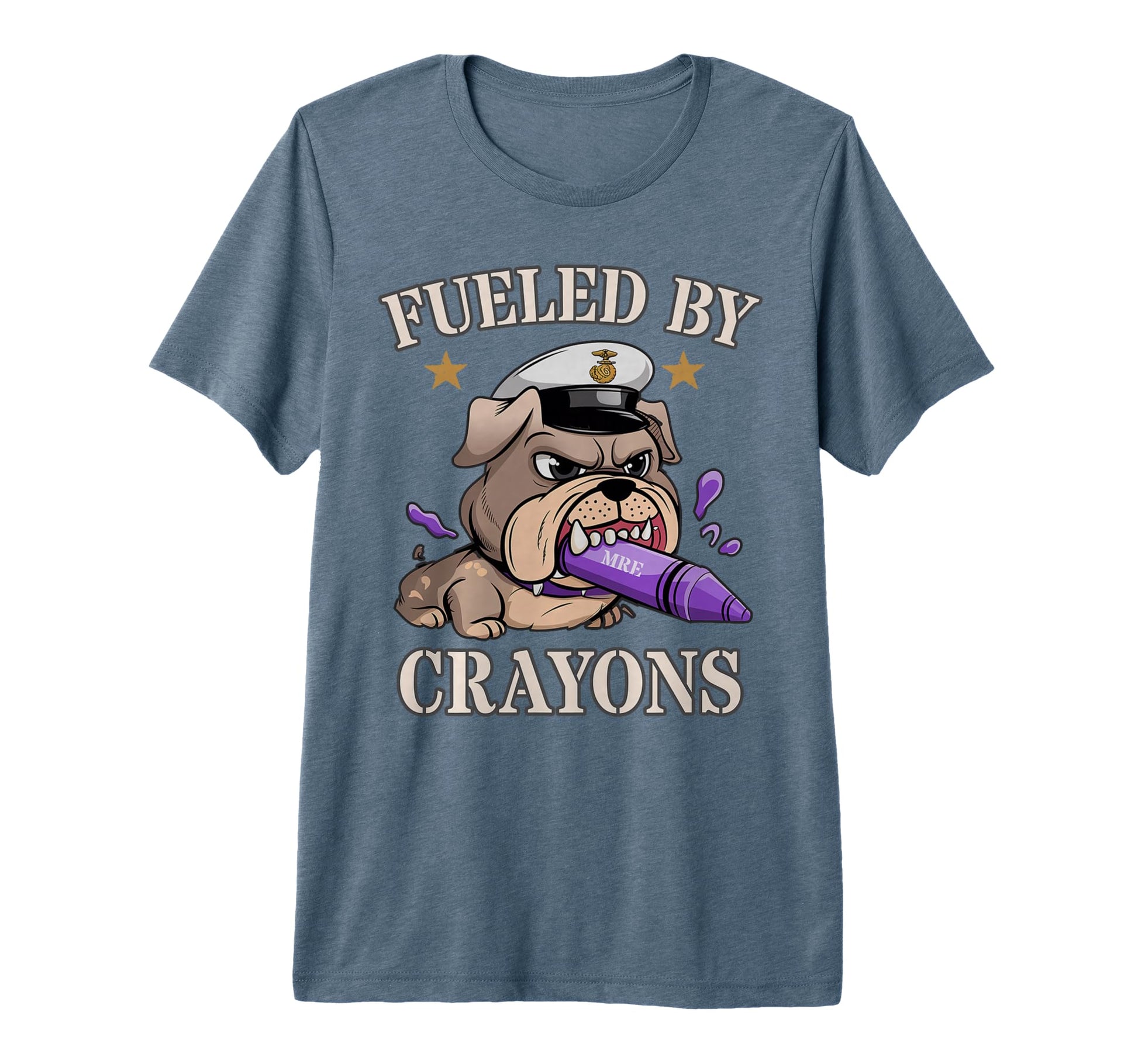 Funny Fueled Crayons Bulldog Powered T-Shirt - Streetwear Style for Adults - T-Shirt, Sweatshirt, Hoodie