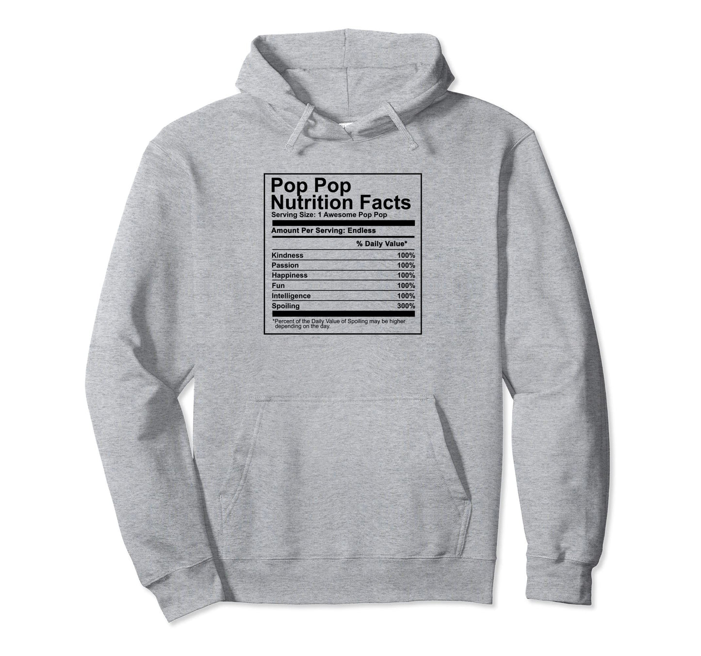 Poppop Nutritional Facts Pop Pop Hoodie - Trendy Graphic for Adults - T-Shirt, Sweatshirt, Hoodie