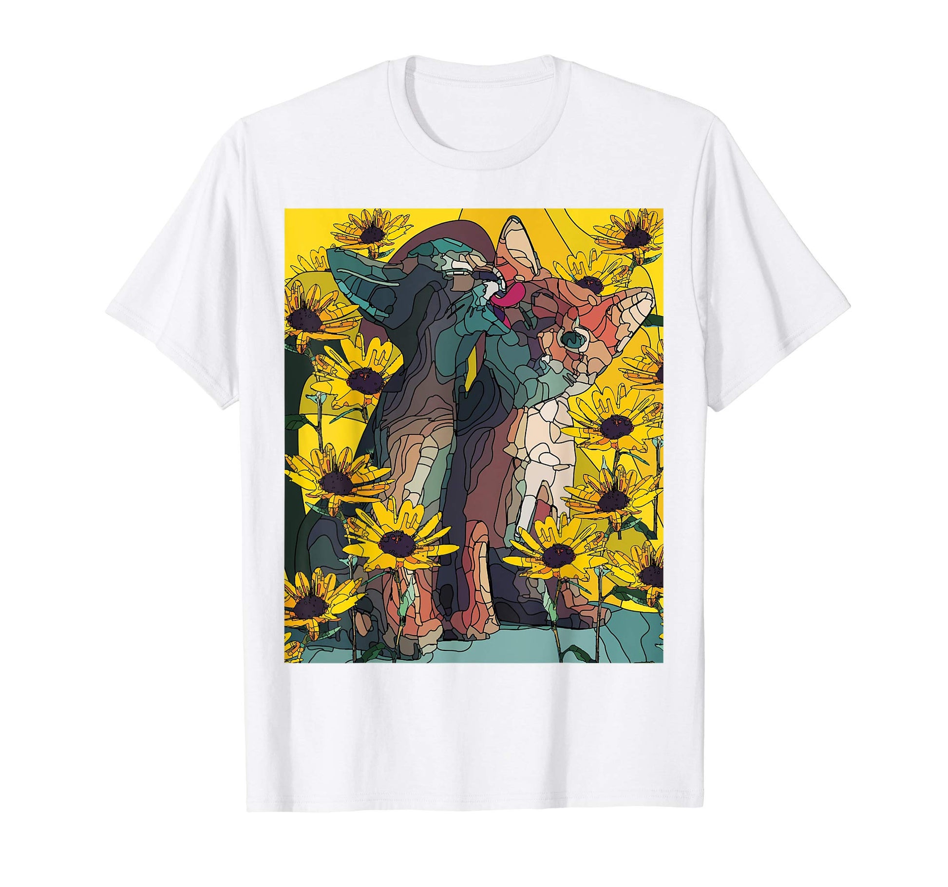 Cats Kittens Sunflowers Black Eyed T-Shirt - Trendy Graphic Men Women - T-Shirt, Sweatshirt, Hoodie