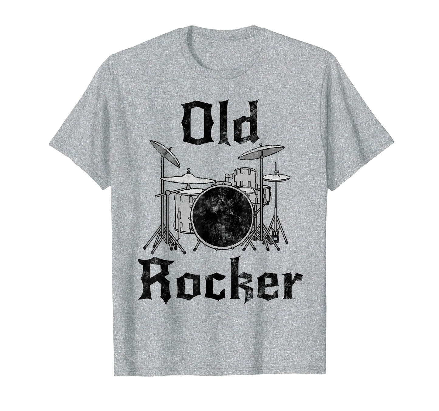 Old Rocker Drummer Retirement Fathers T-Shirt - Custom Art Print Unisex - T-Shirt, Sweatshirt, Hoodie