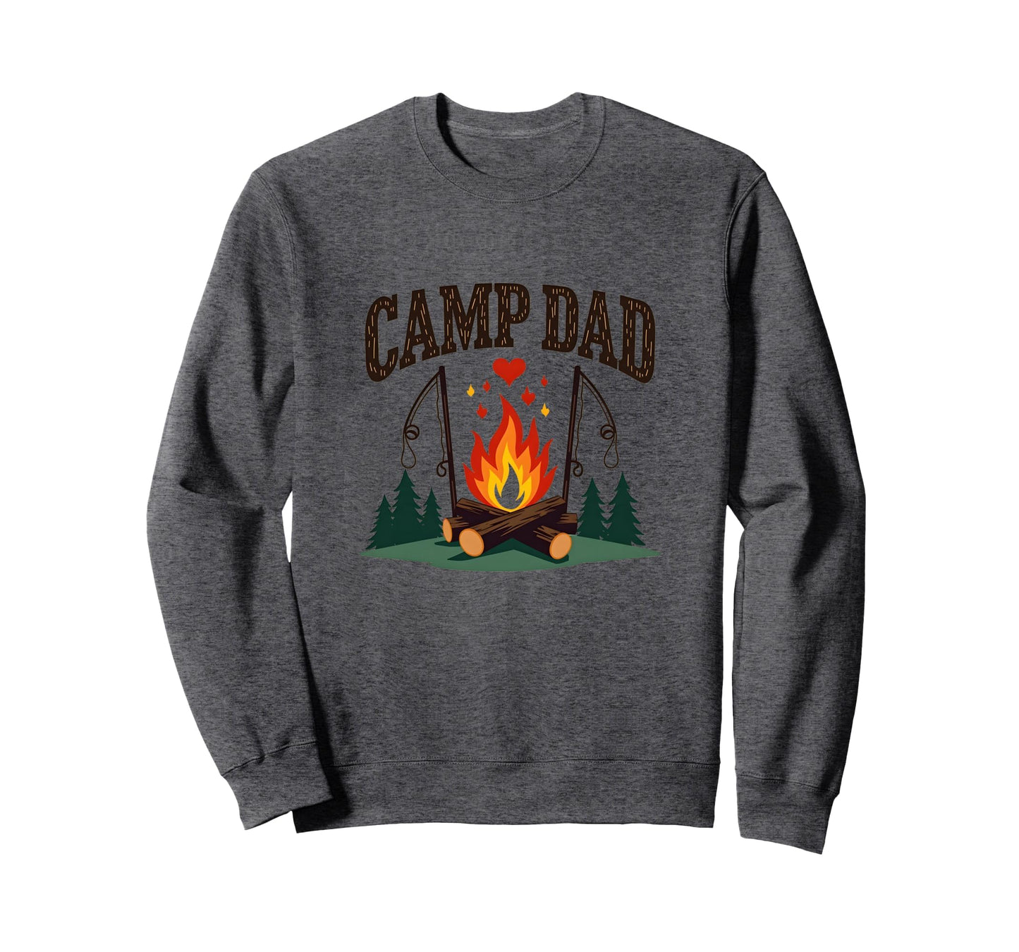 Camp Dad Outdoor Adventure Campfire Sweatshirt - Aesthetic Graphic Unisex - T-Shirt, Sweatshirt, Hoodie