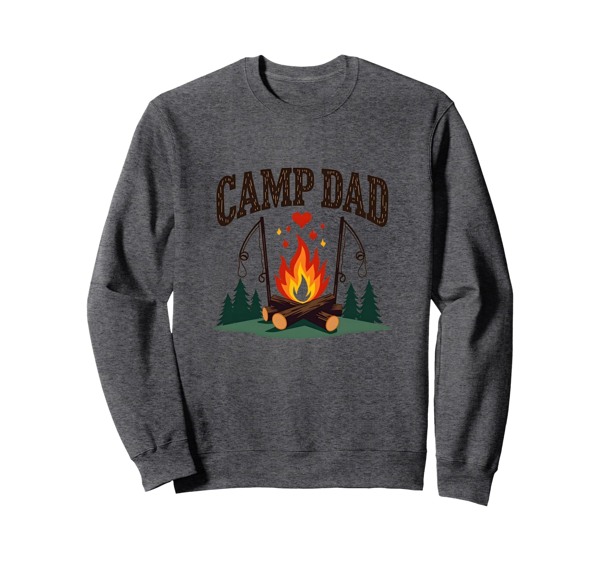 Camp Dad Outdoor Adventure Campfire Sweatshirt - Aesthetic Graphic Unisex - T-Shirt, Sweatshirt, Hoodie