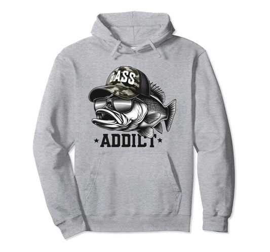 Bass Fish Dad Papa Camo Trucker Hat Hoodie - Unique Graphic Men Women - T-Shirt, Sweatshirt, Hoodie