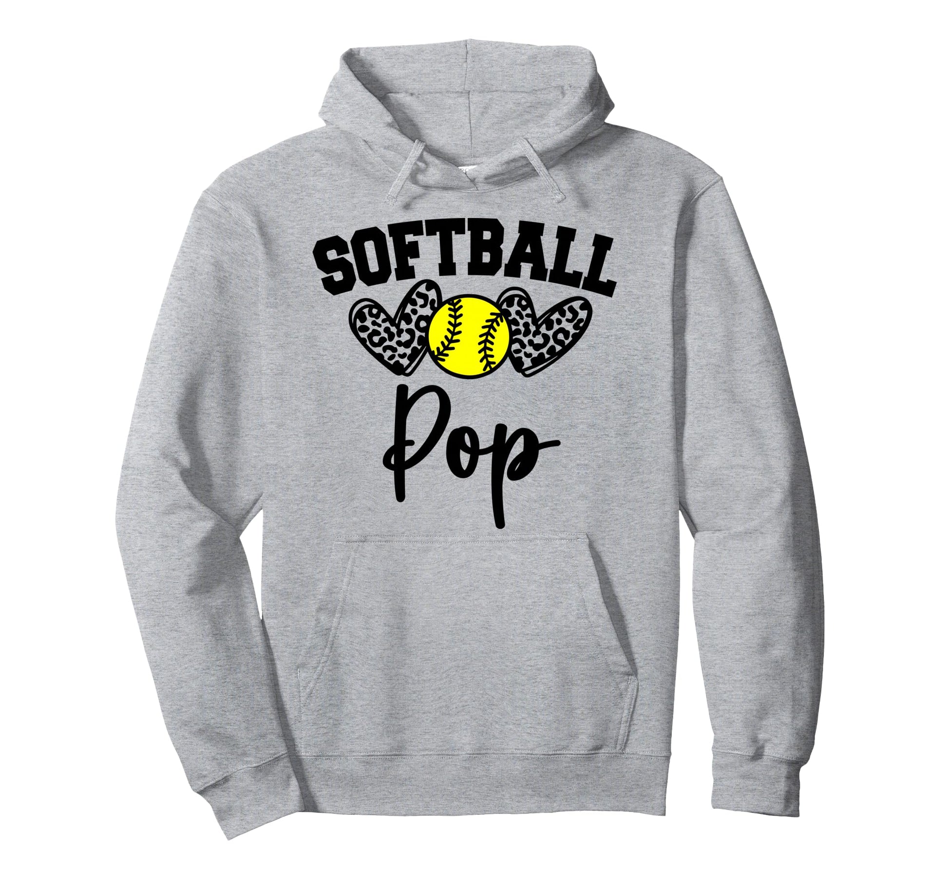 Personalized Softball Heart Pop Hoodie - Fun Novelty Design Men Women - T-Shirt, Sweatshirt, Hoodie
