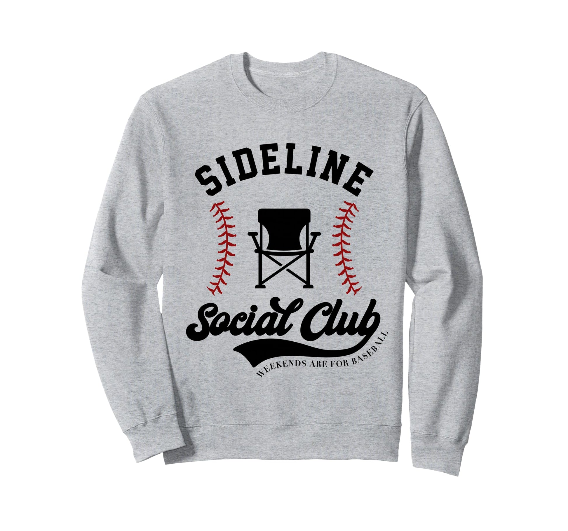 Sideline Social Club Baseball Sweatshirt - Aesthetic Graphic for Adults - T-Shirt, Sweatshirt, Hoodie