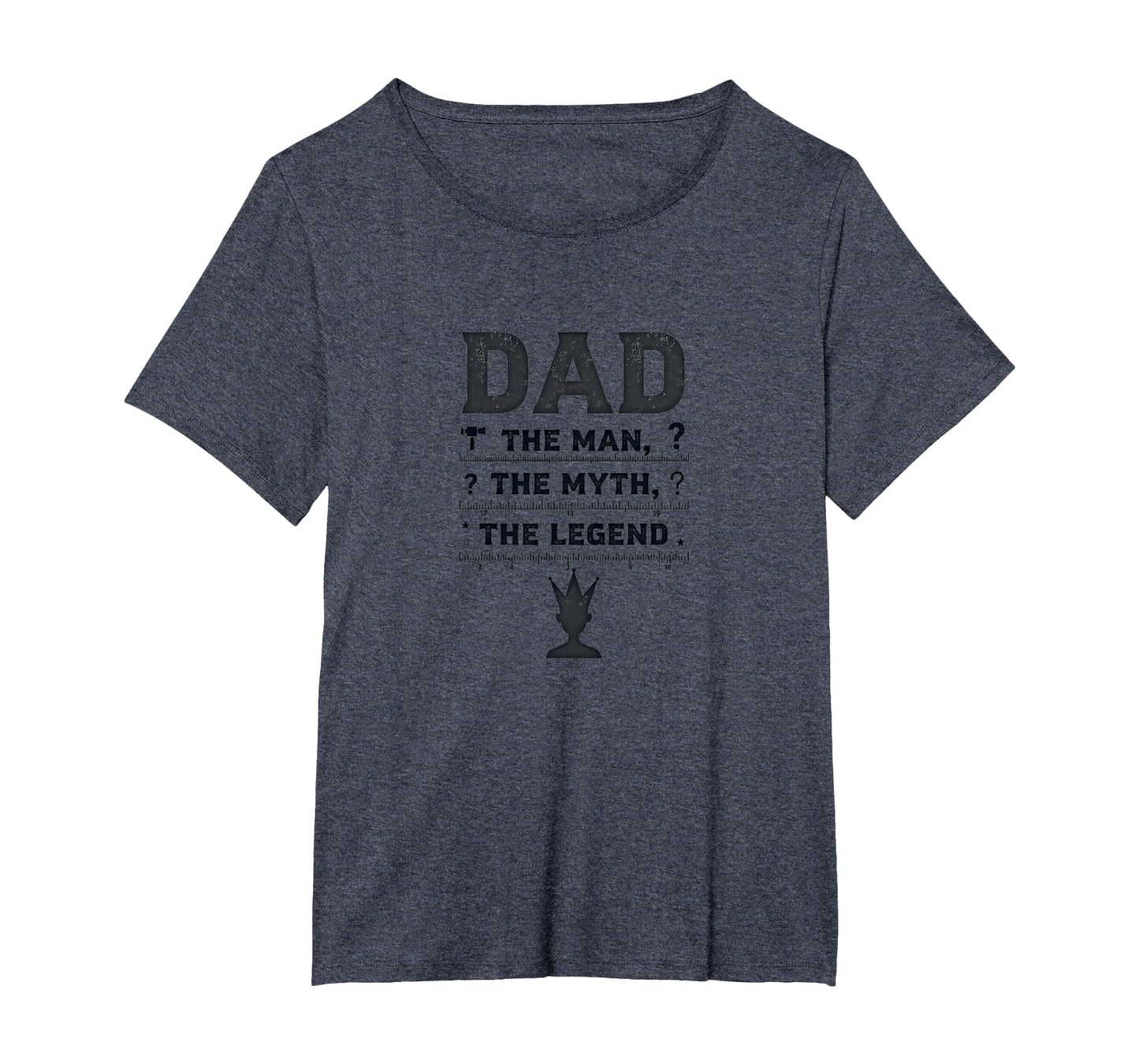 Funny Dads Dad Myth Legend Crown T-Shirt - Minimalist Print for Adults - T-Shirt, Sweatshirt, Hoodie