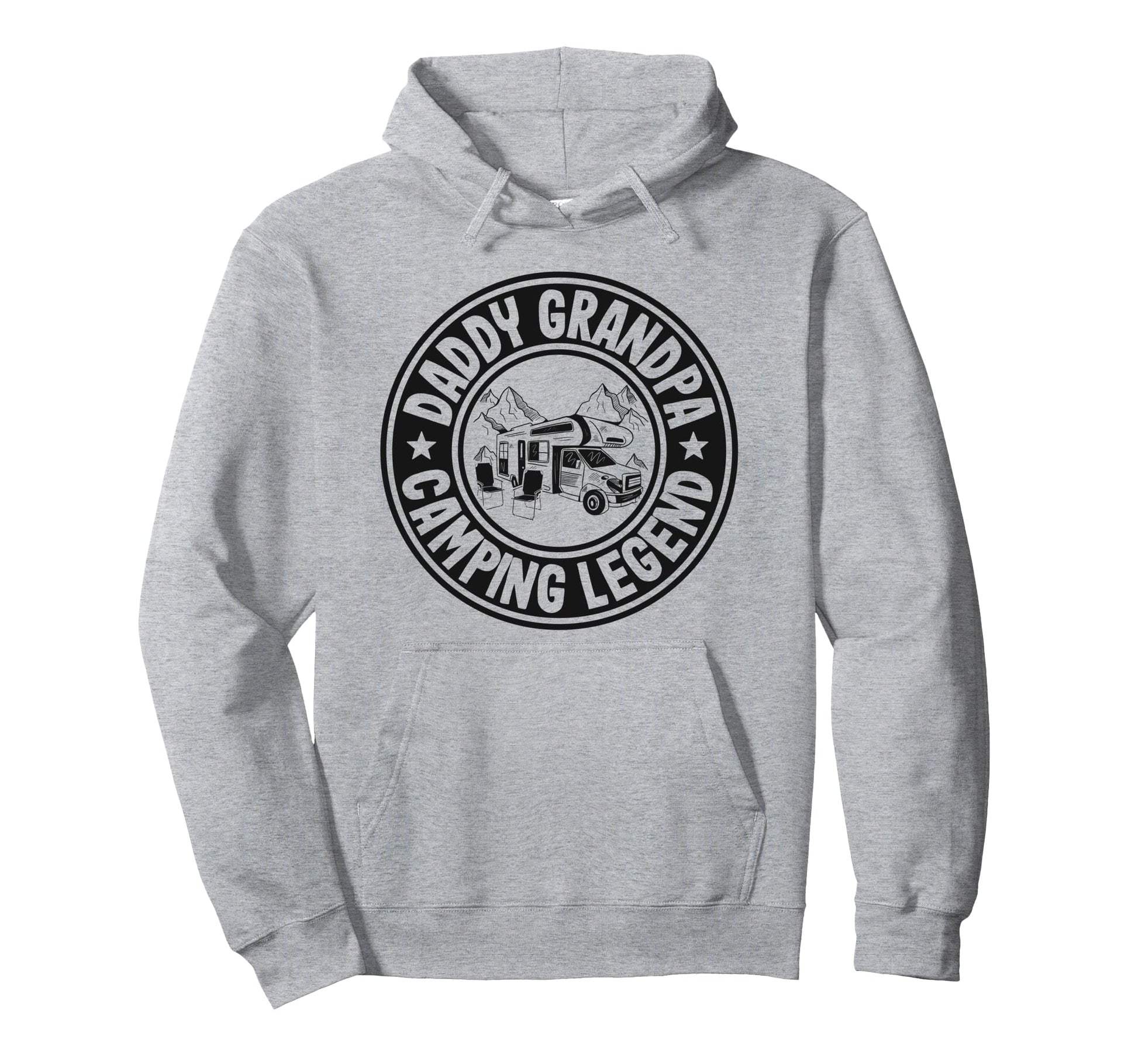 Daddy Grandpa Camping Legend Rv Camper Hoodie - Unique Graphic Men Women - T-Shirt, Sweatshirt, Hoodie