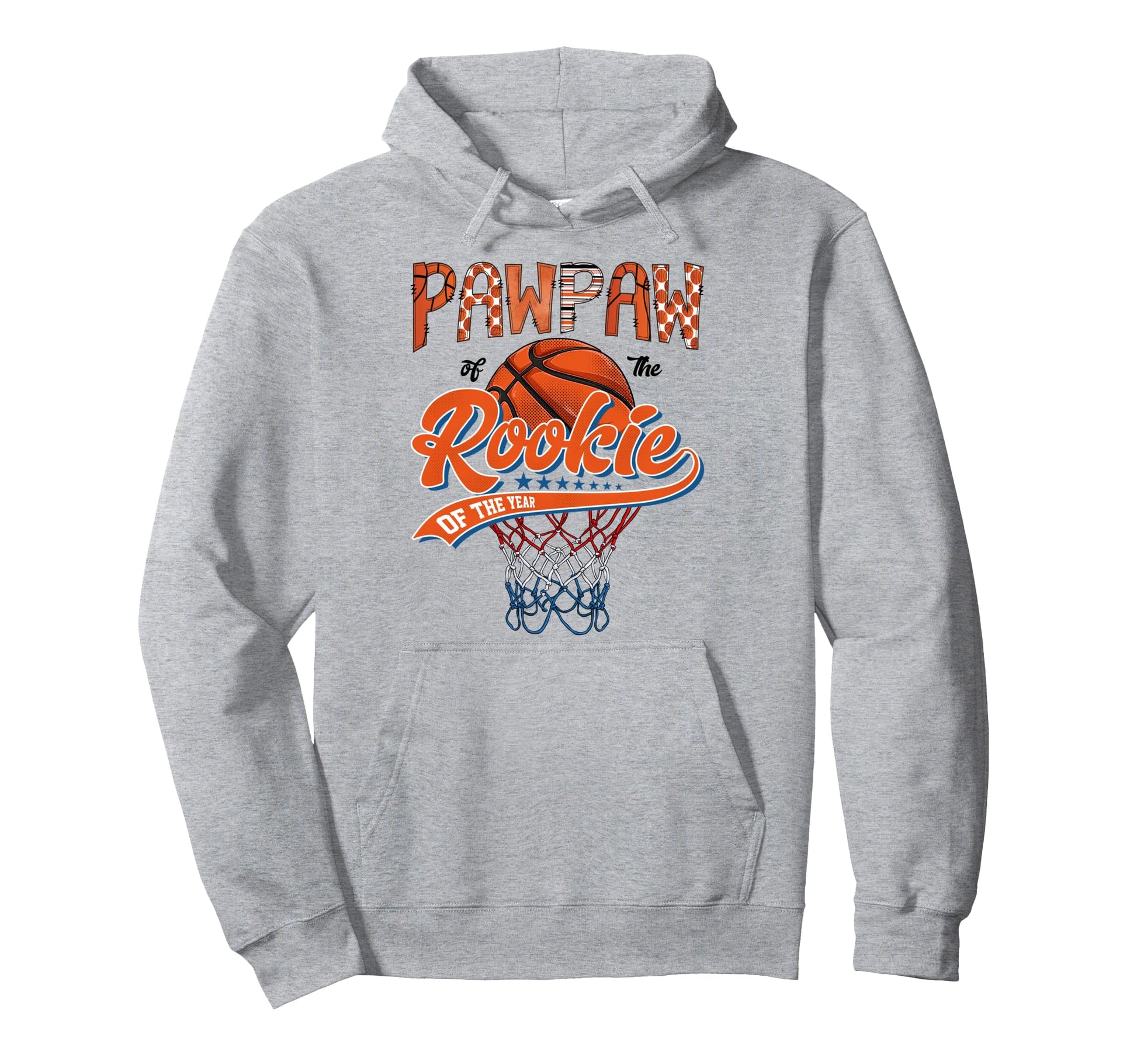 Pawpaw Rookie 1St Basketball Birthday Hoodie - Unique Graphic for Adults - T-Shirt, Sweatshirt, Hoodie