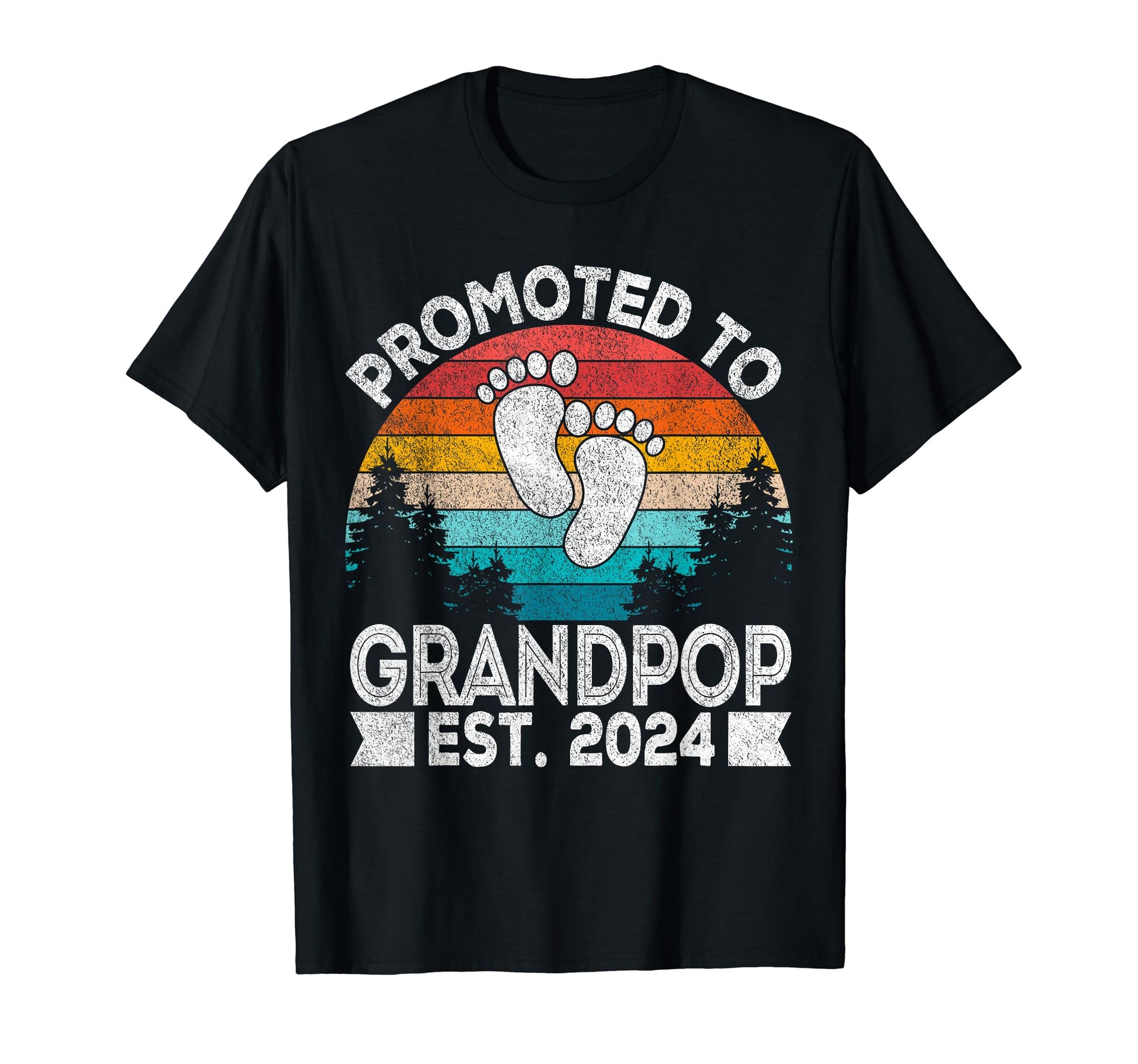 Promoted To Grandpop Est 2024 T-Shirt - Casual Everyday Wear Men Women - T-Shirt, Sweatshirt, Hoodie