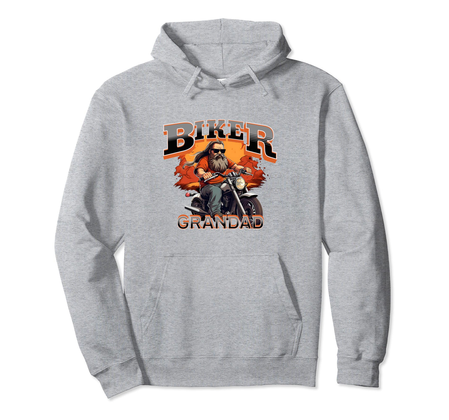 Mens Motorbike Biker Grandpa Hoodie - Casual Everyday Wear Unisex - T-Shirt, Sweatshirt, Hoodie