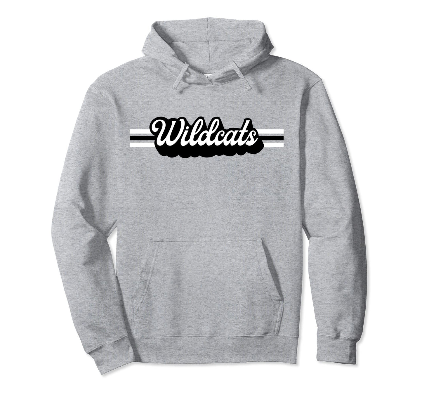 Wildcats Mascot School Spirit Wildcat Hoodie - Graphic Print for Adults - T-Shirt, Sweatshirt, Hoodie