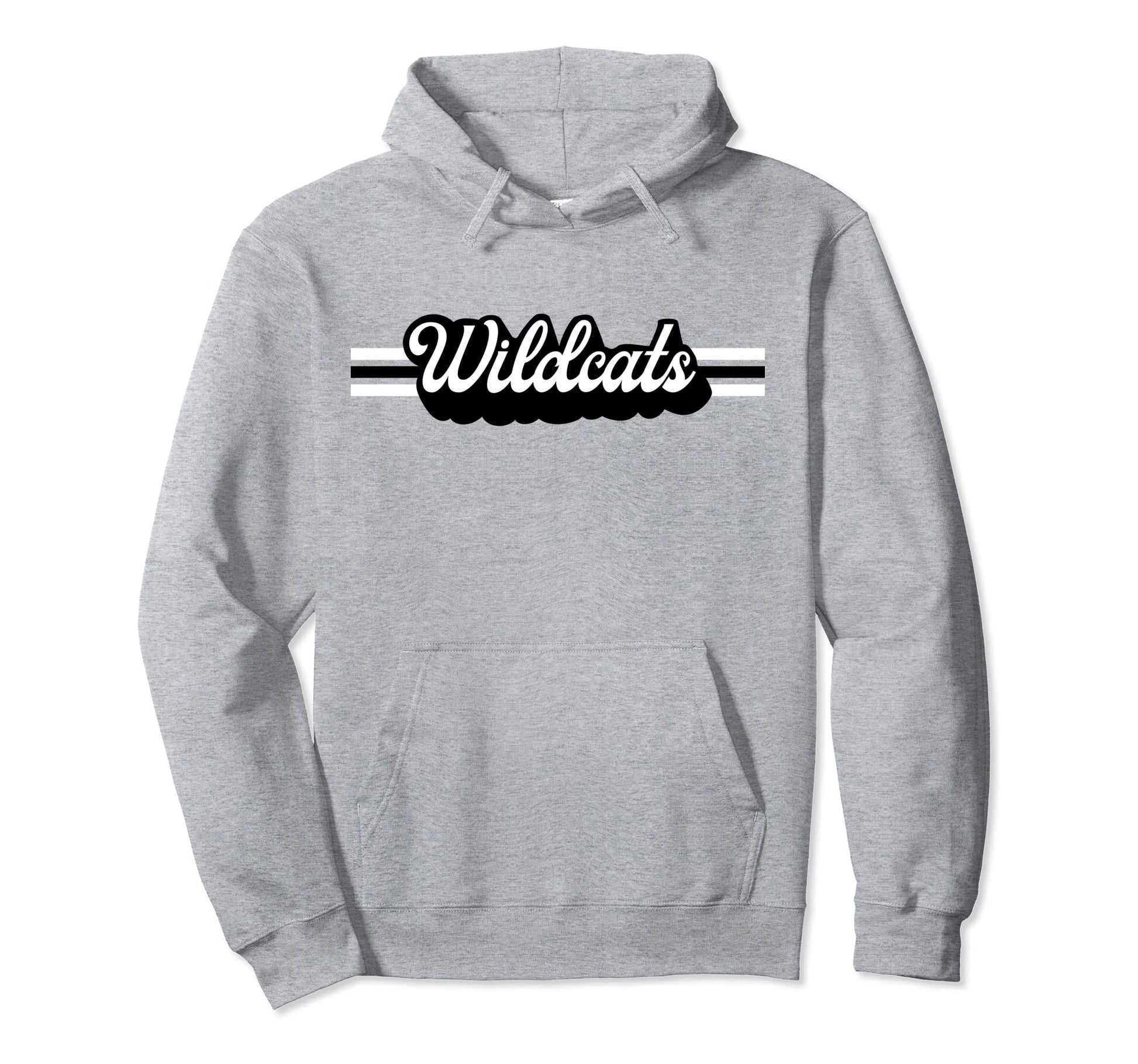 Wildcats Mascot School Spirit Wildcat Hoodie - Graphic Print for Adults - T-Shirt, Sweatshirt, Hoodie