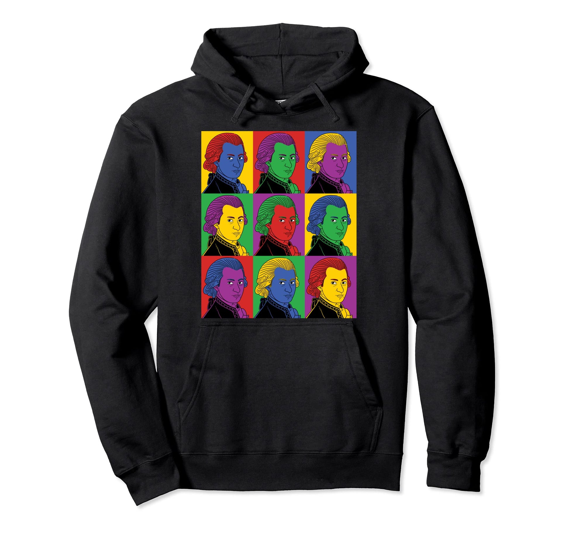 Mozart Pop Art History Hoodie - Trendy Graphic Unisex - T-Shirt, Sweatshirt, Hoodie